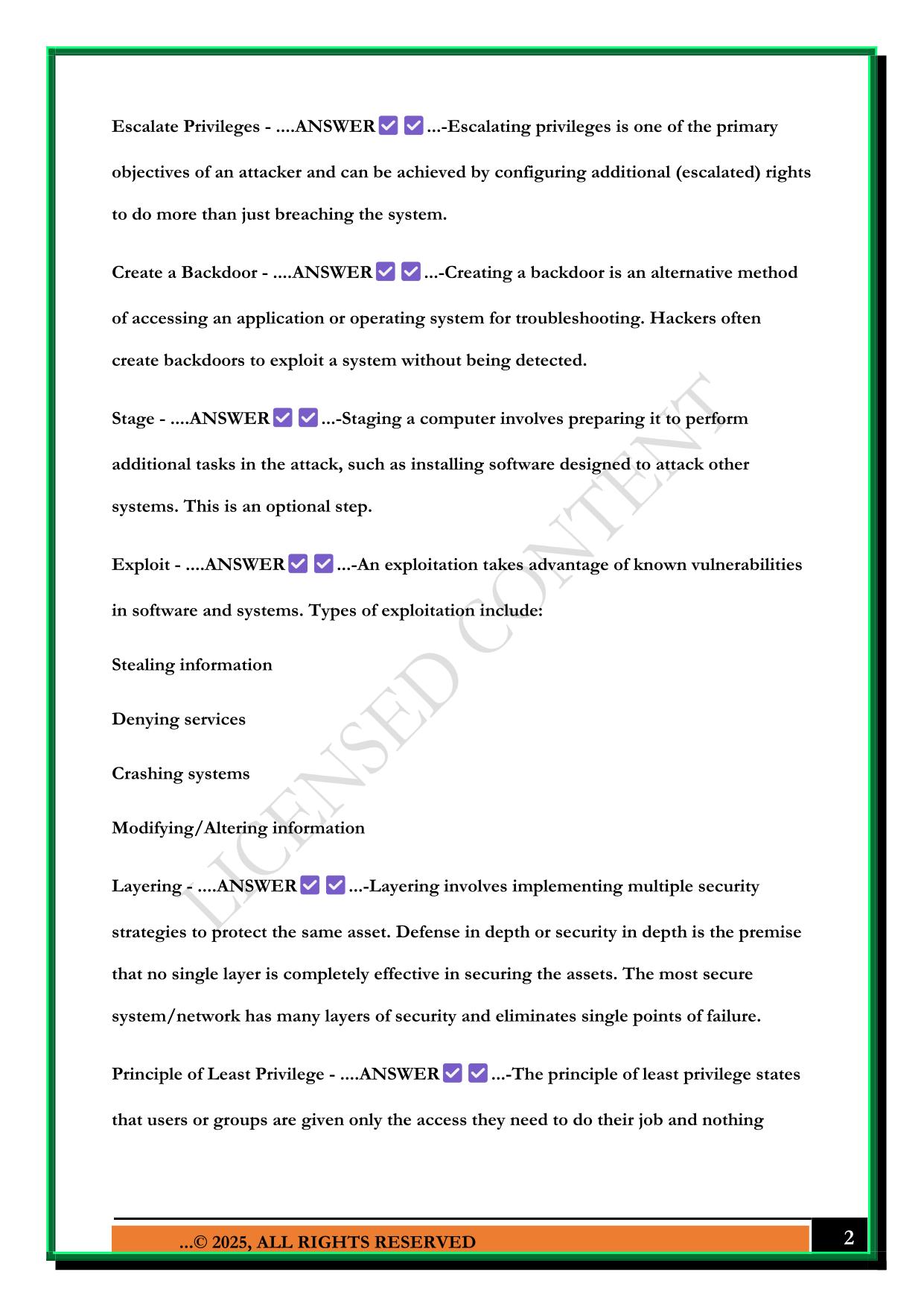 COMPTIA SECURITY + EXAM 2025 QUESTIONS AND ANSWERS