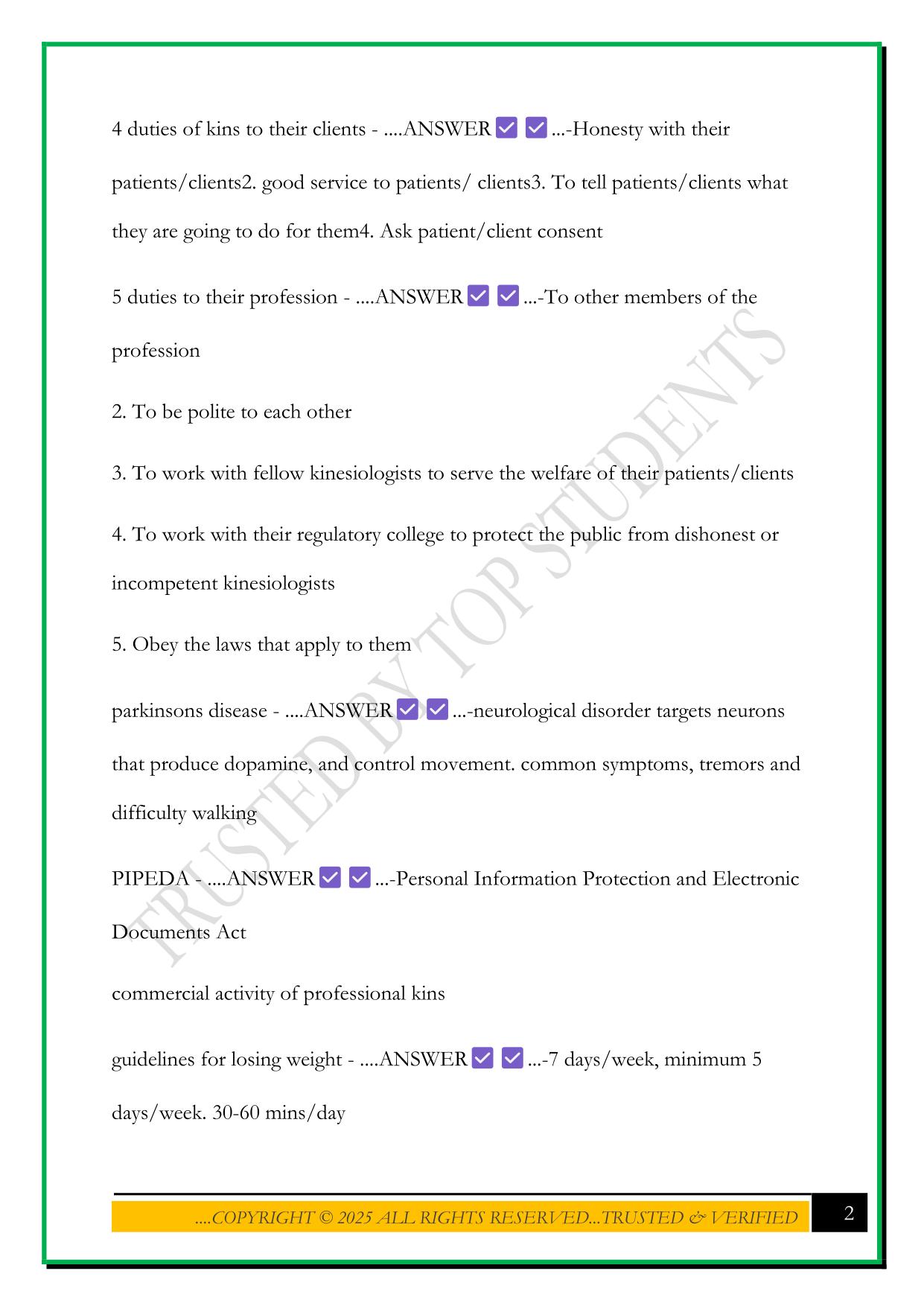 COKO EXAM 2025 QUESTIONS AND ANSWERS