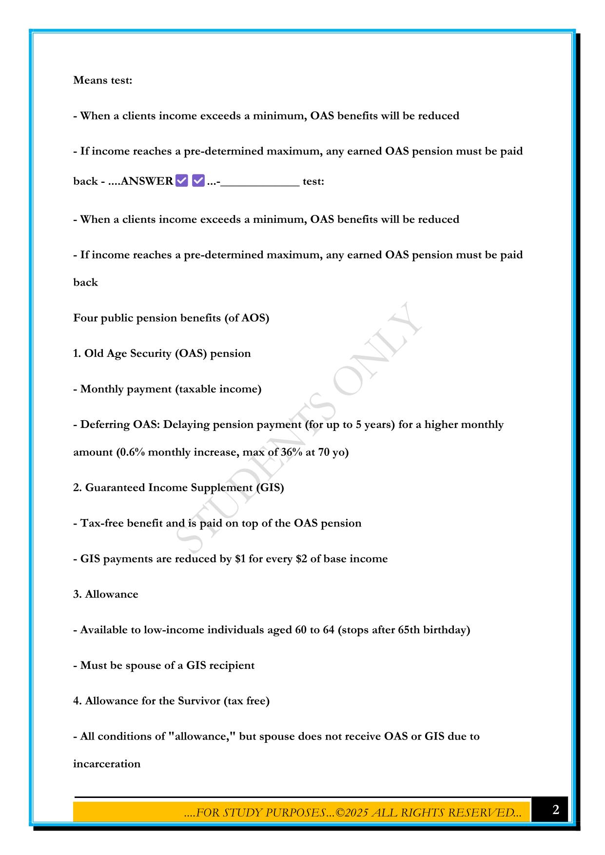 IFIC (UNIT 9 QUIZ) 2025 QUESTIONS AND ANSWERS