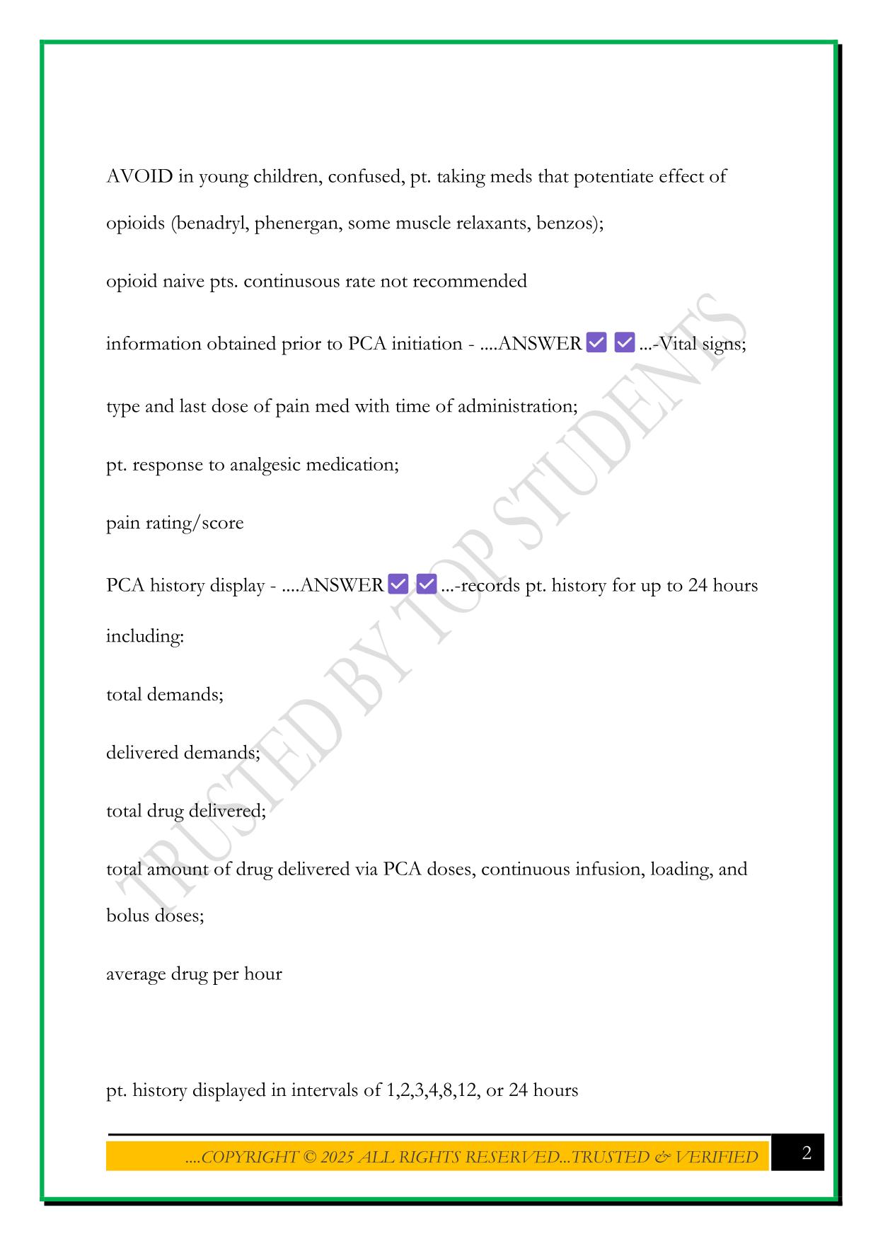 NUR 376 EXAM 2 2025 QUESTIONS AND ANSWERS