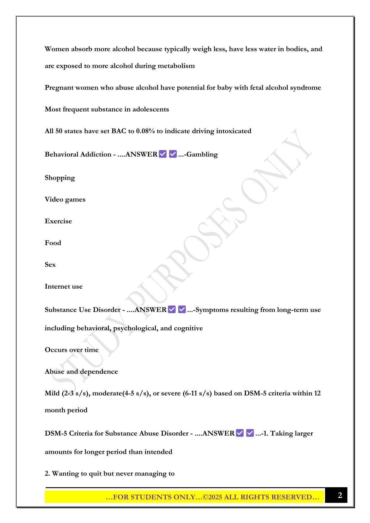 IUPUI Healthy Population Exam 2 2025 Questions and Answers