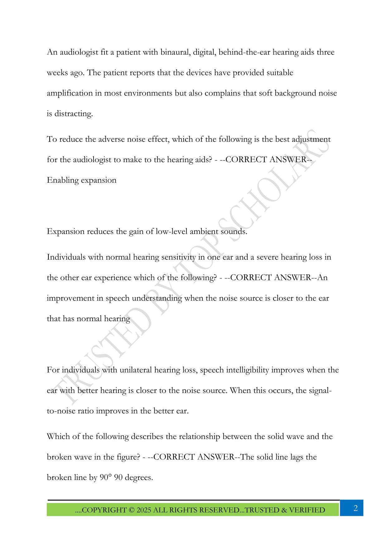 Audiology Praxis Practice Test 2025 Questions and Answers