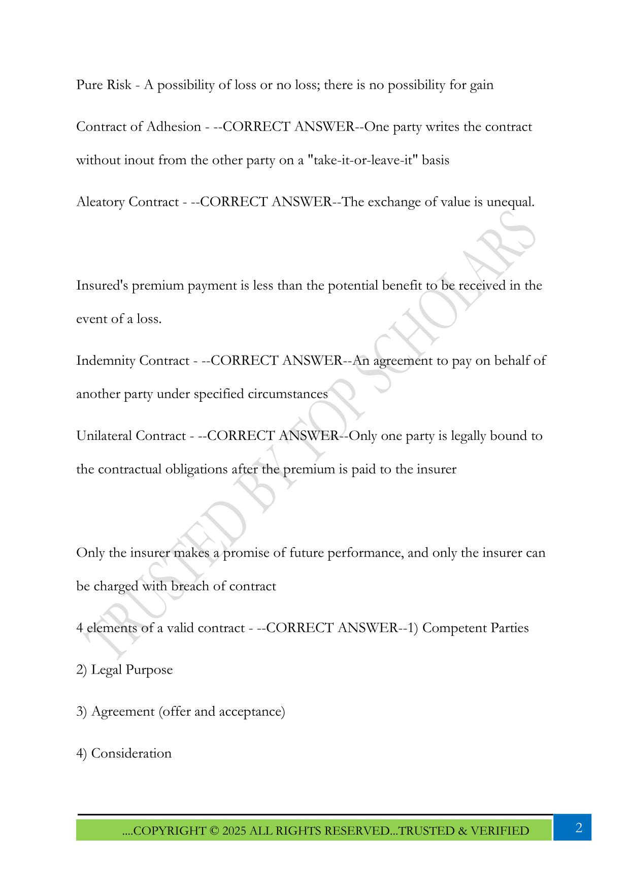 CA PSI Site - Life, Accident and Health Agent Examination (Life Agent) Exam 2025 Questions and Answers