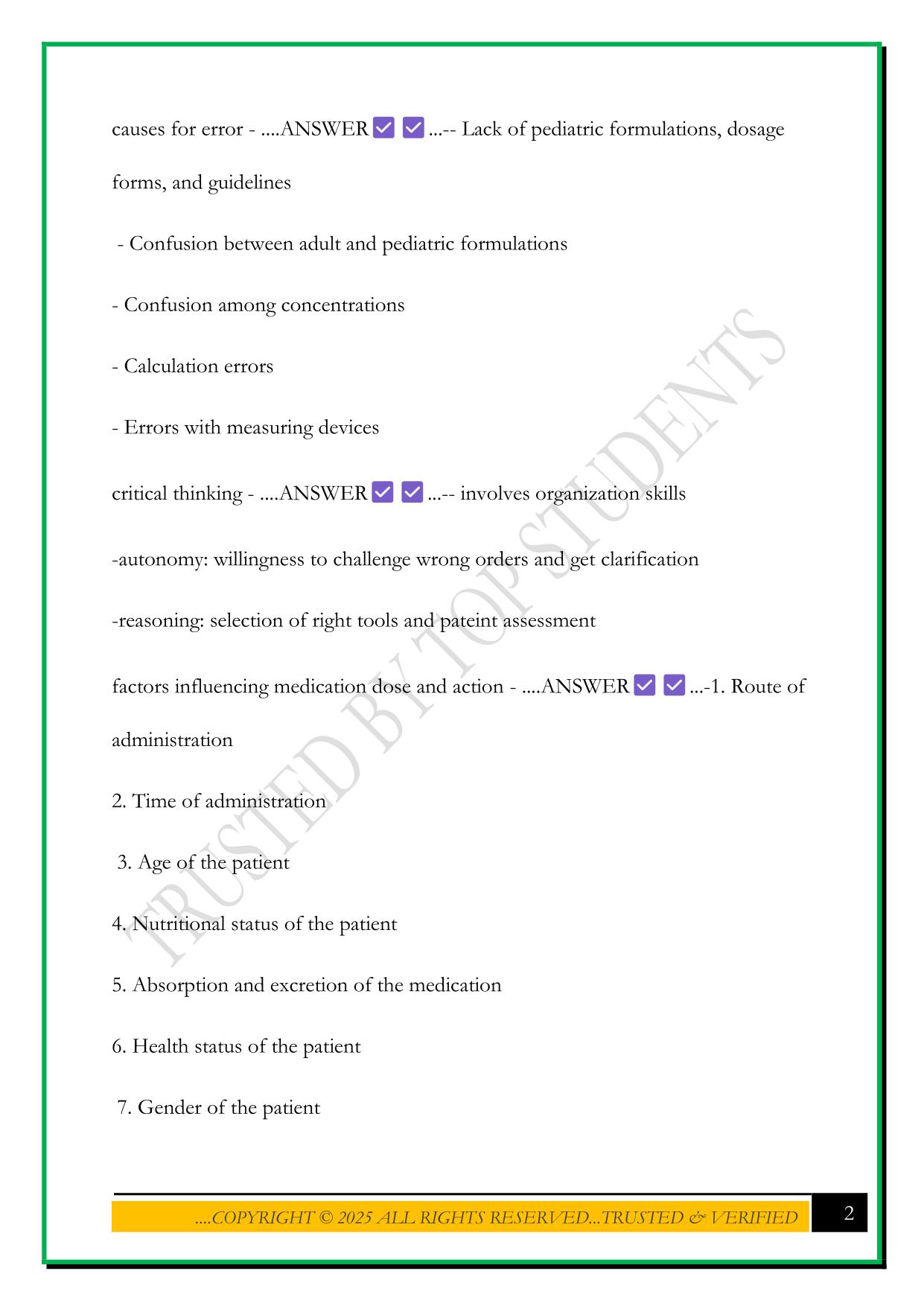 PN1005 SESSION 3 EXAM 2025 QUESTIONS AND ANSWERS