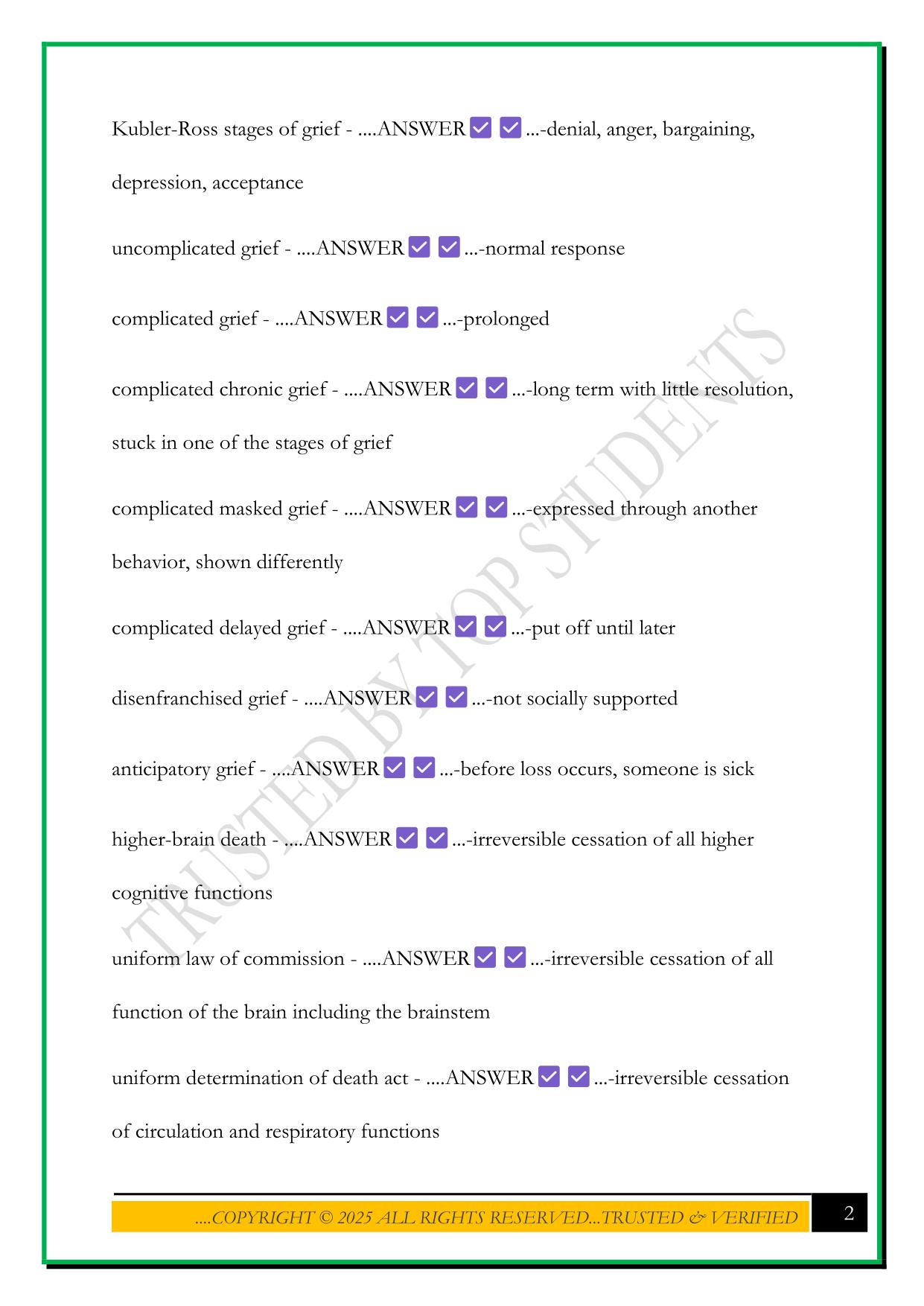 NUR 215 - EXAM 5 2025 QUESTIONS AND ANSWERS