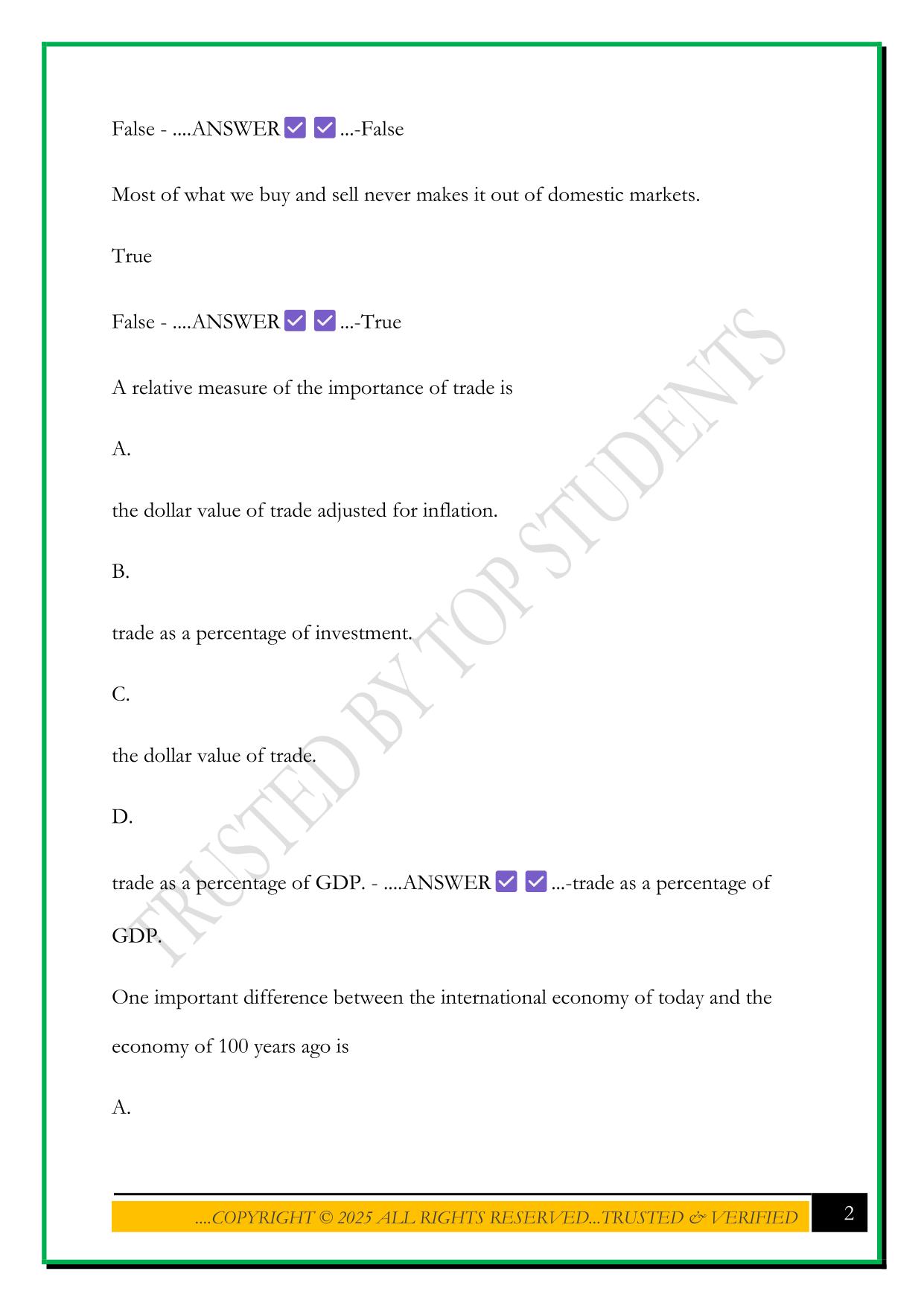 ECO 336 EXAMS 2025 QUETSIONS AND ANSWERS