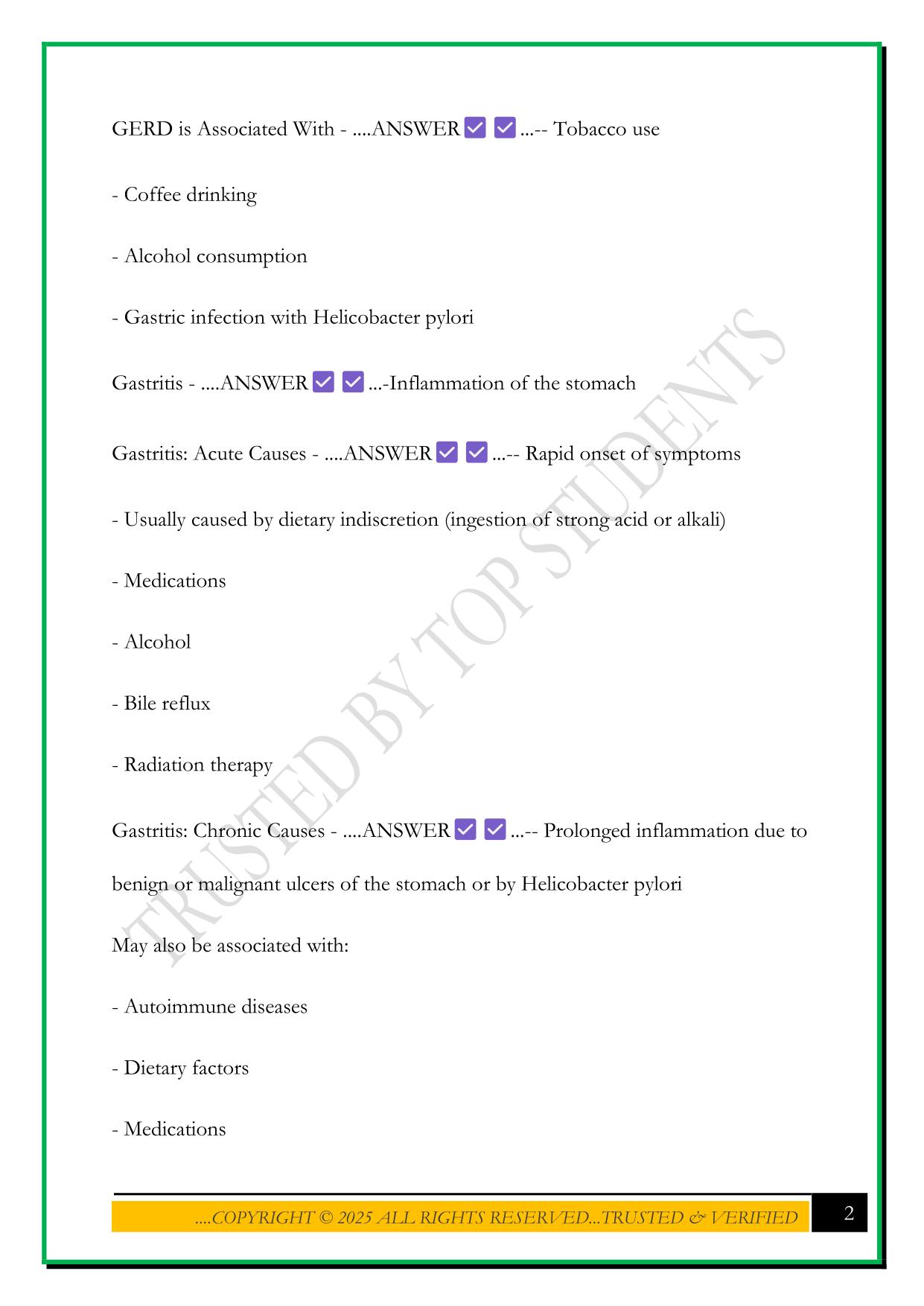 NUR376: EXAM 4 2025 QUESTIONS AND ANSWERS
