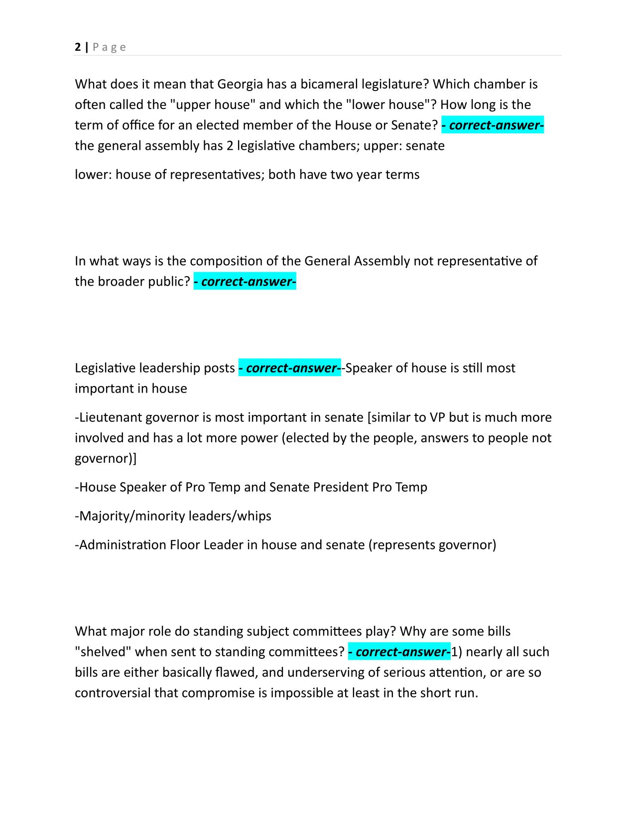 GA GOV EXAM GCSU | BRAND NEW EXAM QUESTIONS & VERIFIED ANSWERS 2025