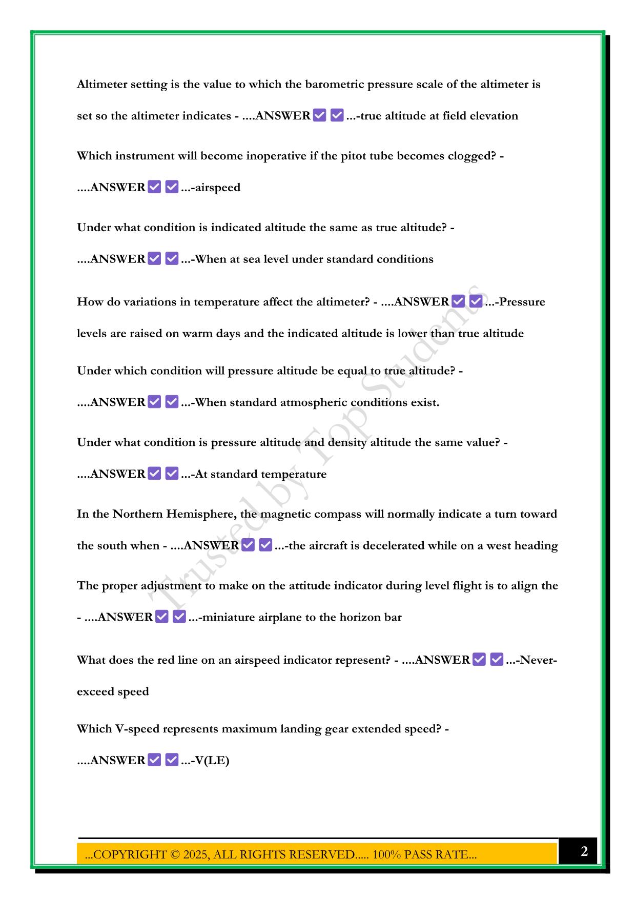 GROUND SCHOOL MIDTERM EXAM 2025 QUESTIONS AND ANSWERS