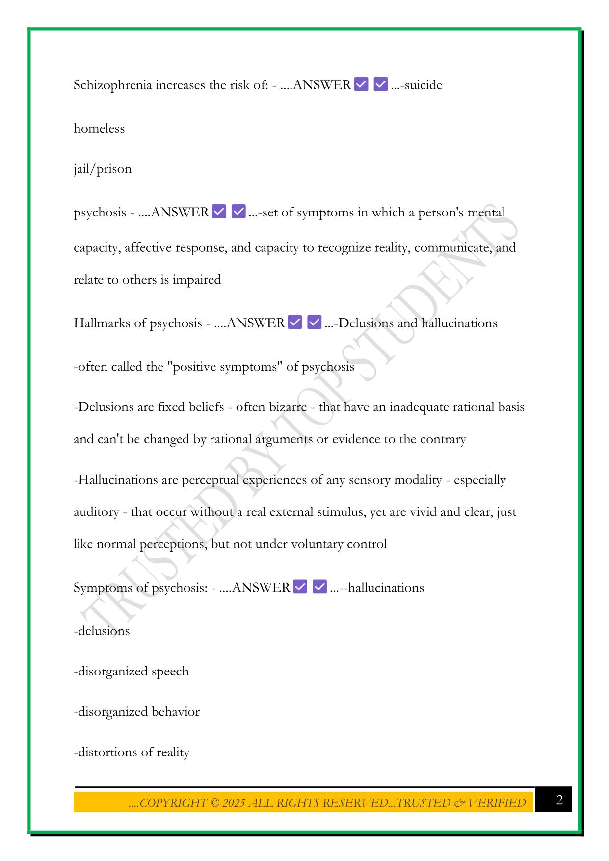 NR546 WEEK 3 TEST YOUR KNOWLEDGE QUIZ 2025 QUESTIONS AND ANSWERS