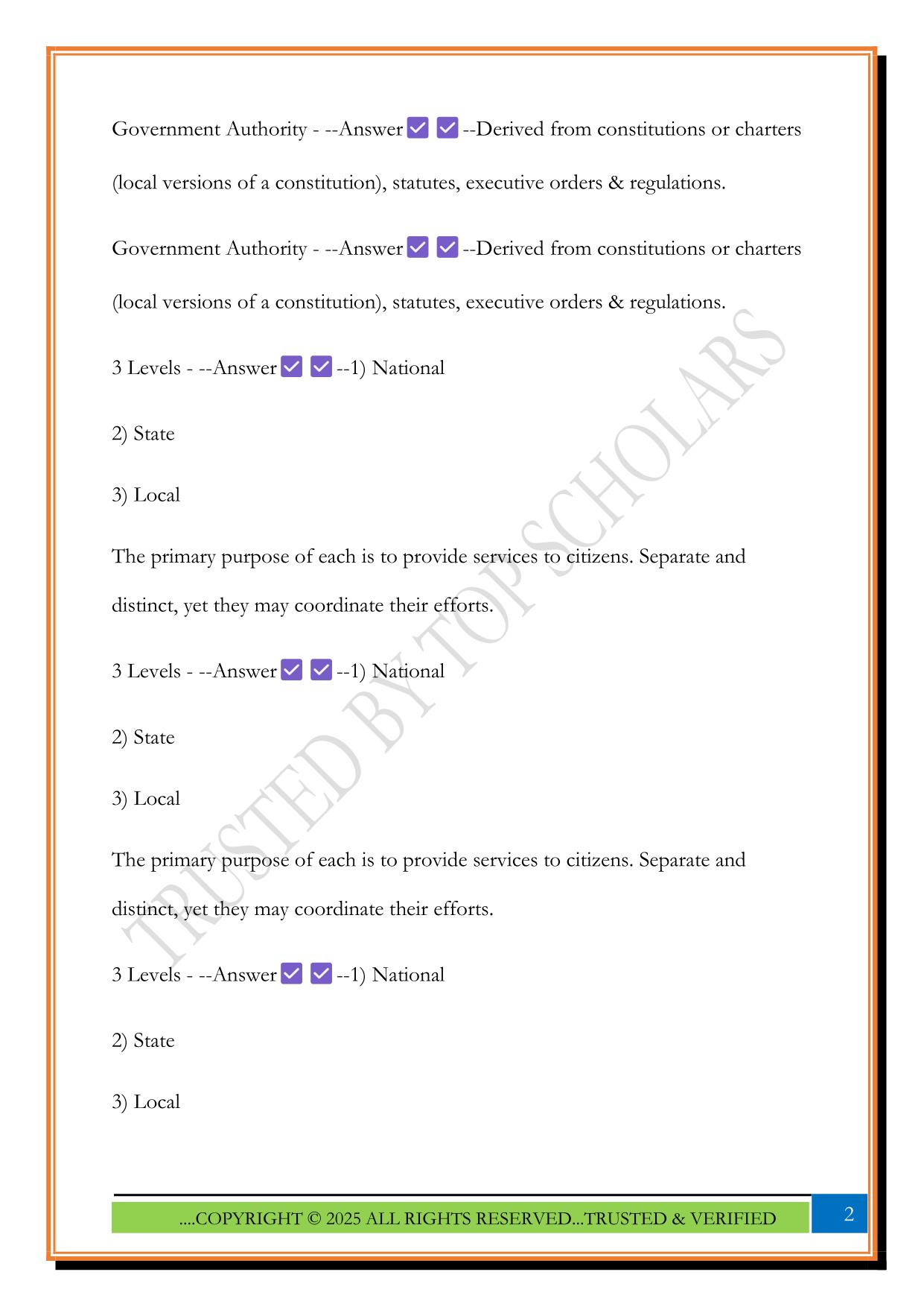 CGFM - Exam 1: Government Environment 2025 Questions and Answers