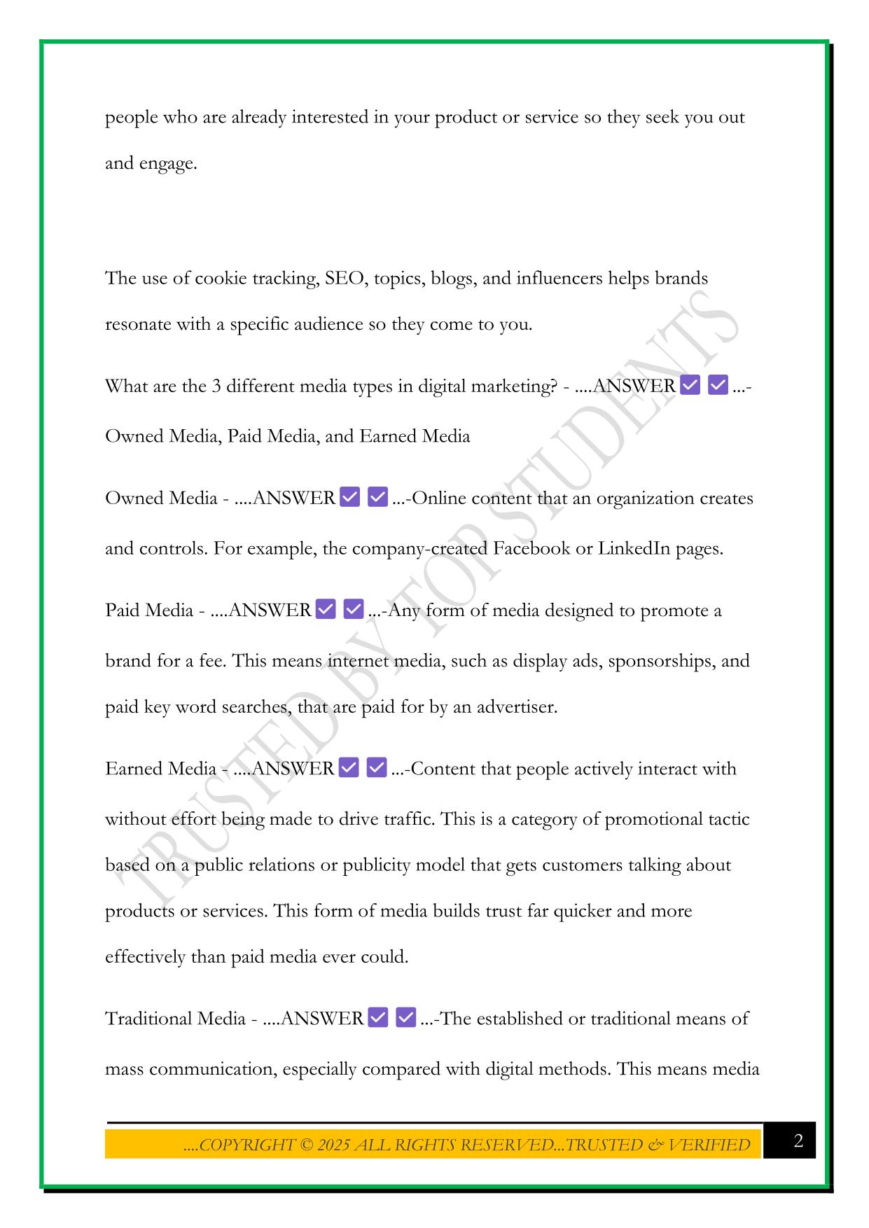 DMI MODULE 1 - INTRO TO DIGITAL MARKETING EXAM 2025 QUESTIONS AND ANSWERS