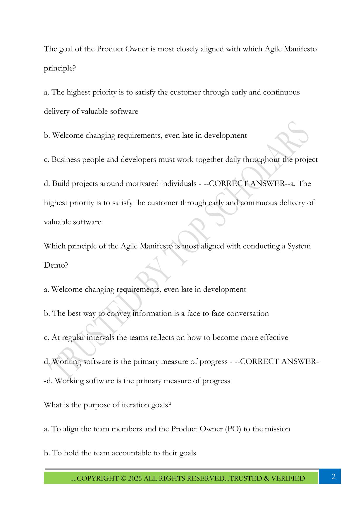 SAFe POPM 5 Ultimate Set 2025 Questions and Answers