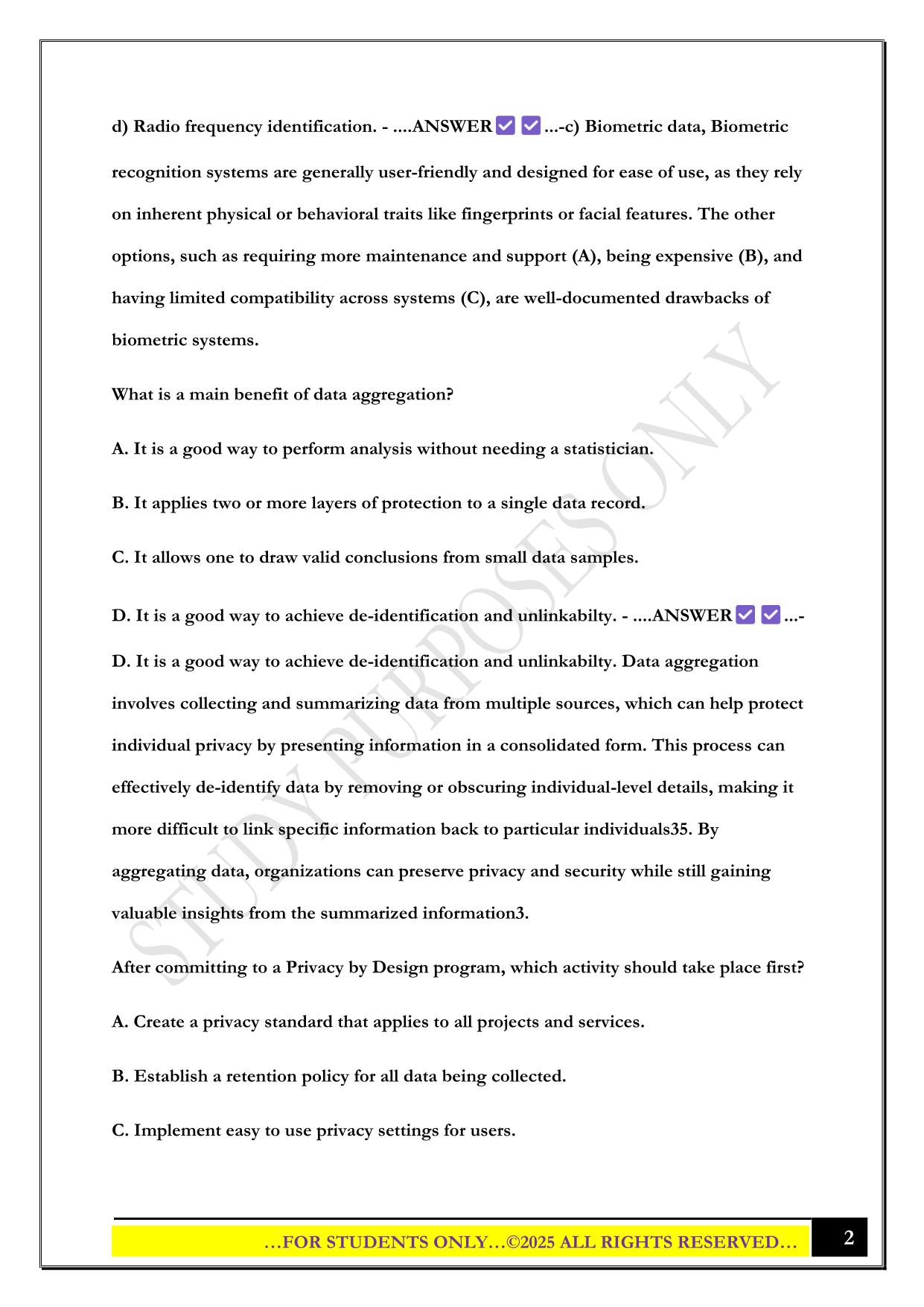 CIPT Exam 2025 Questions and Answers