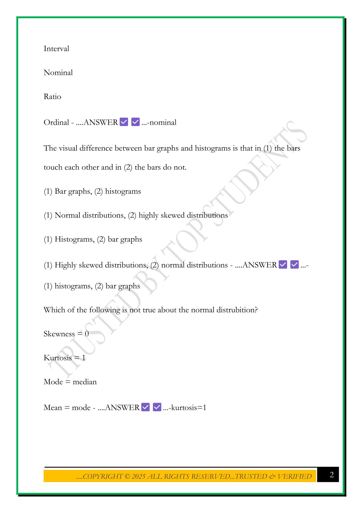 BESC 3010 EXAM 2025 QUESTIONS AND ANSWERS
