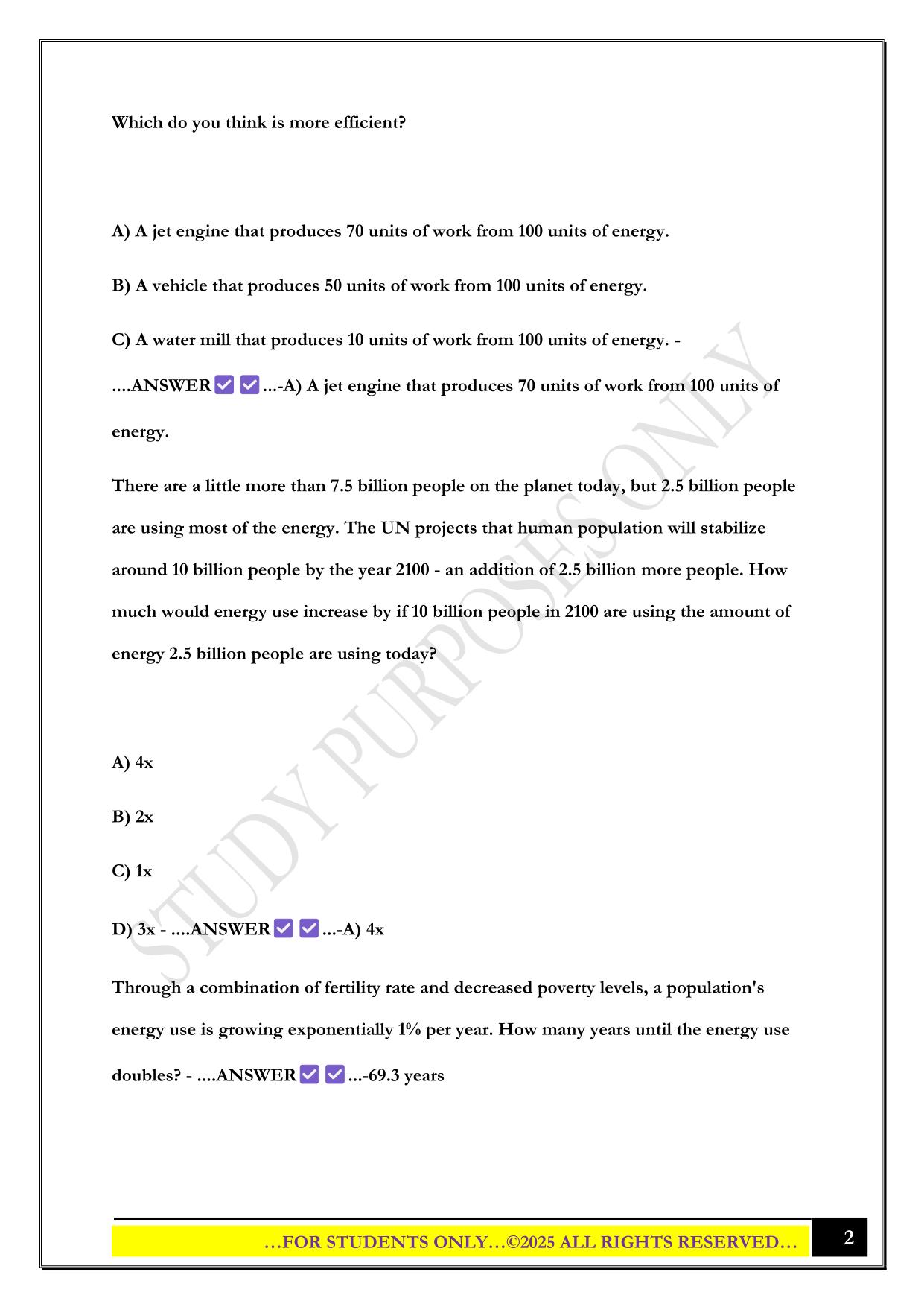 EGEE Exam #1, EGEE 101 Midterm (FINAL ver) 2025 Questions and Answers