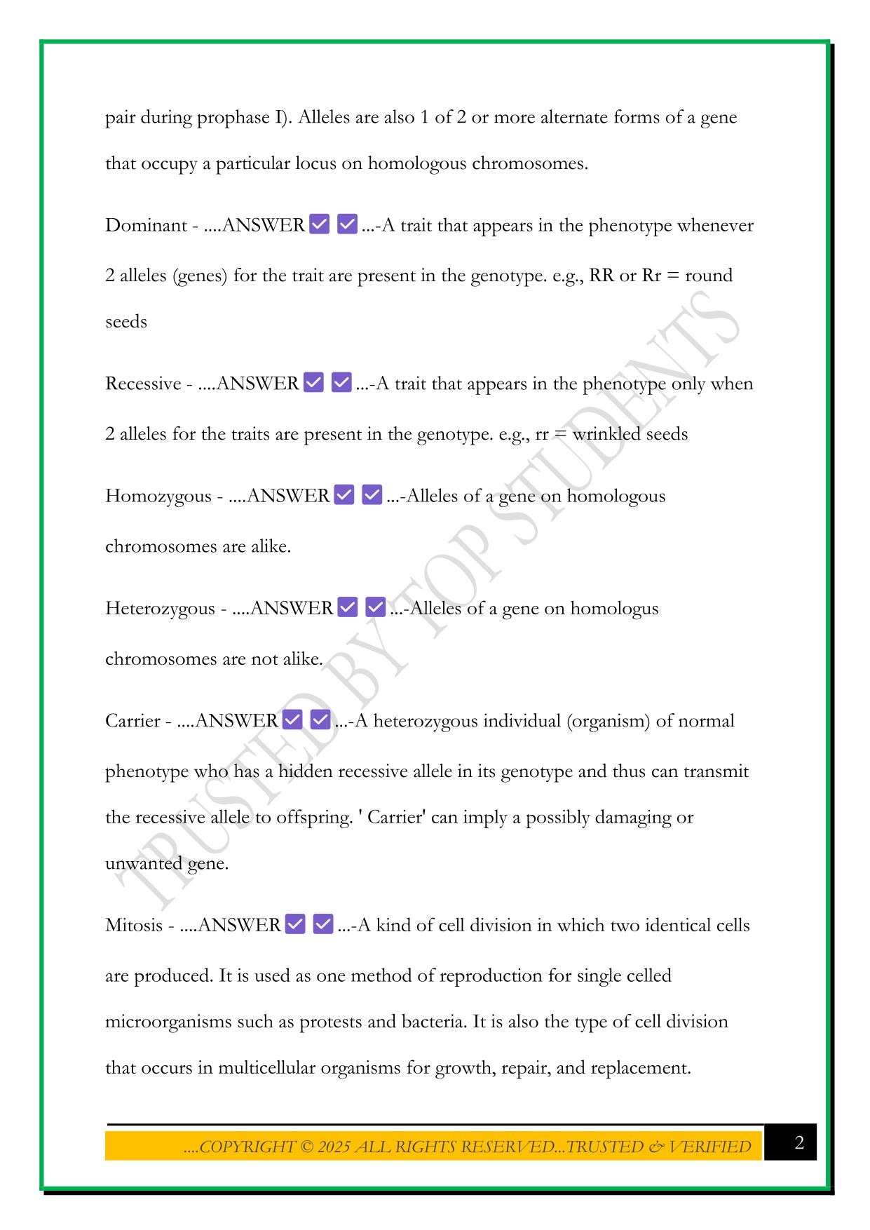 NATS 1675 EXAM #2 2025 QUESTIONS AND ANSWERS