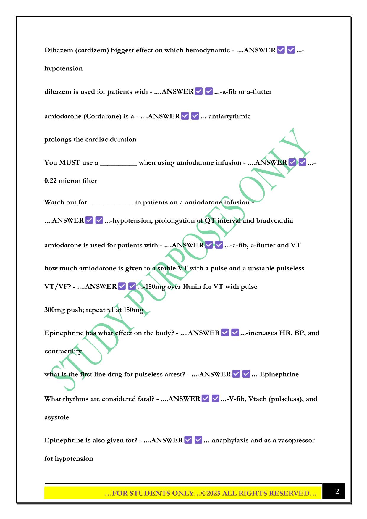 BKAT ICU Post Test 2026 Questions and Answers
