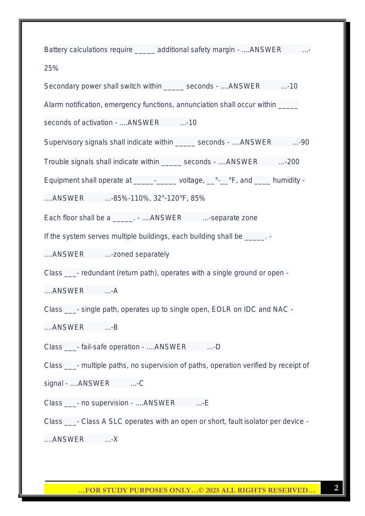 NICET Fire Alarms Top 100 Exam 2025 Questions and Answers