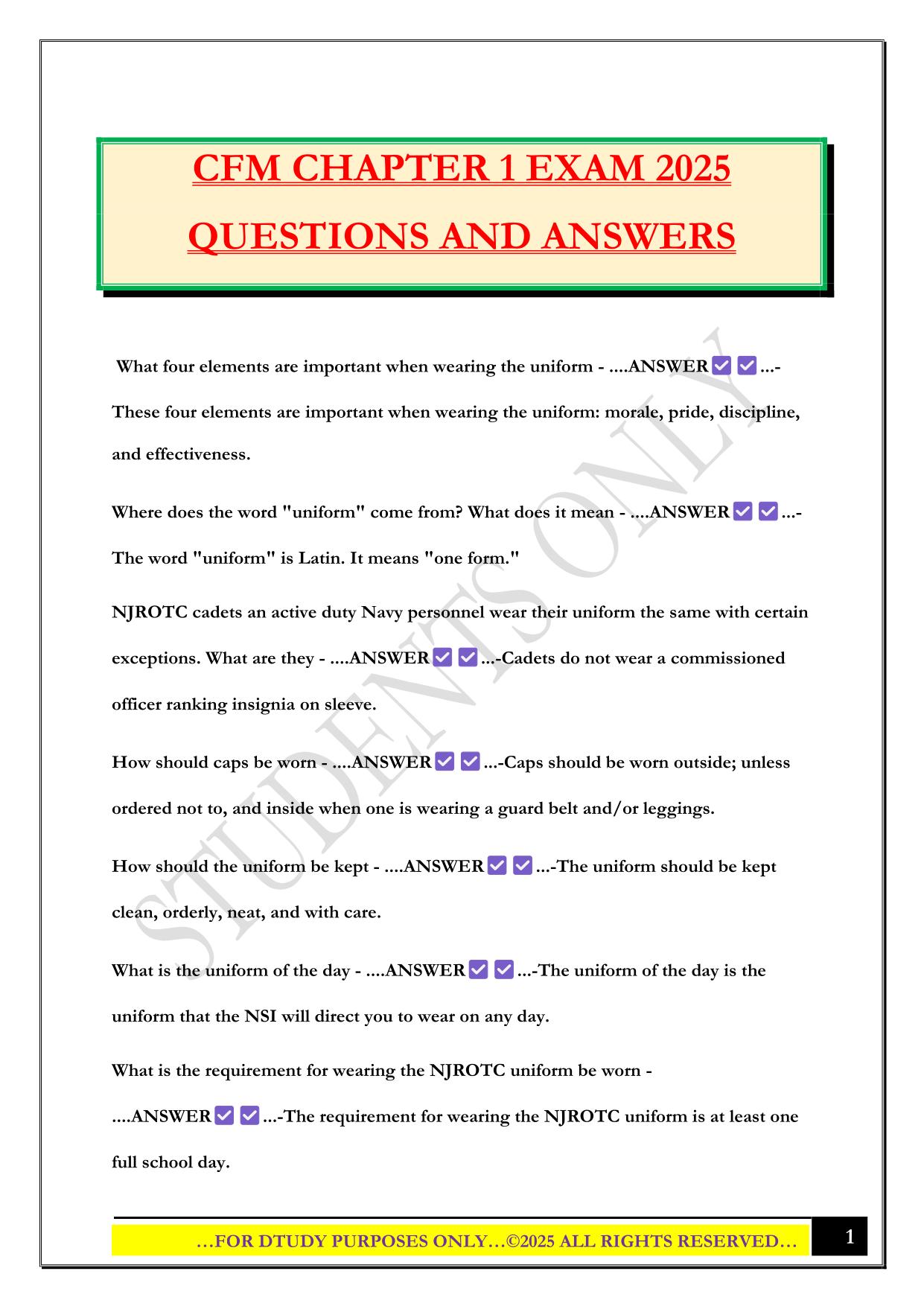 CERTIFIED FLOODPLAIN MANAGER Bundled Exams 2025/2026 |Questions and Answers |100% Pass