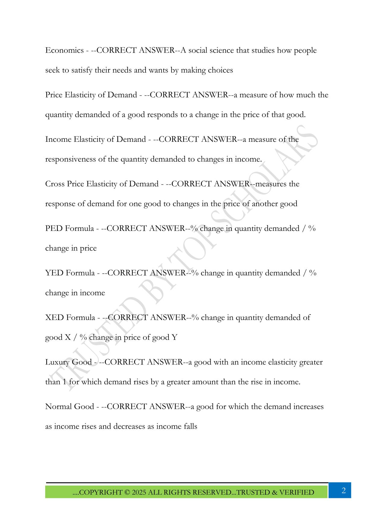 A Level Economics (AQA) Exam 2025 Questions and Answers