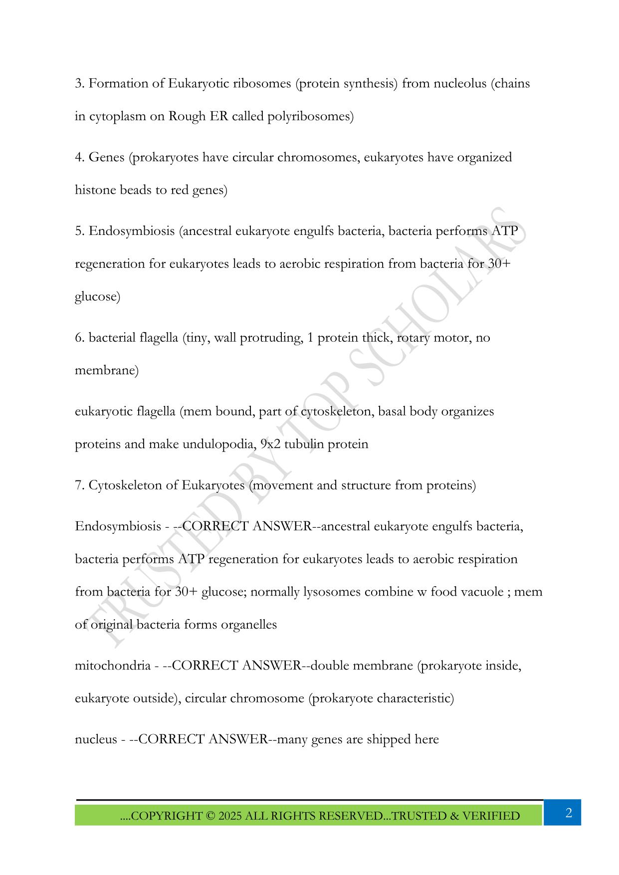 BIO 242 Exam 2 2025 Questions and Answers