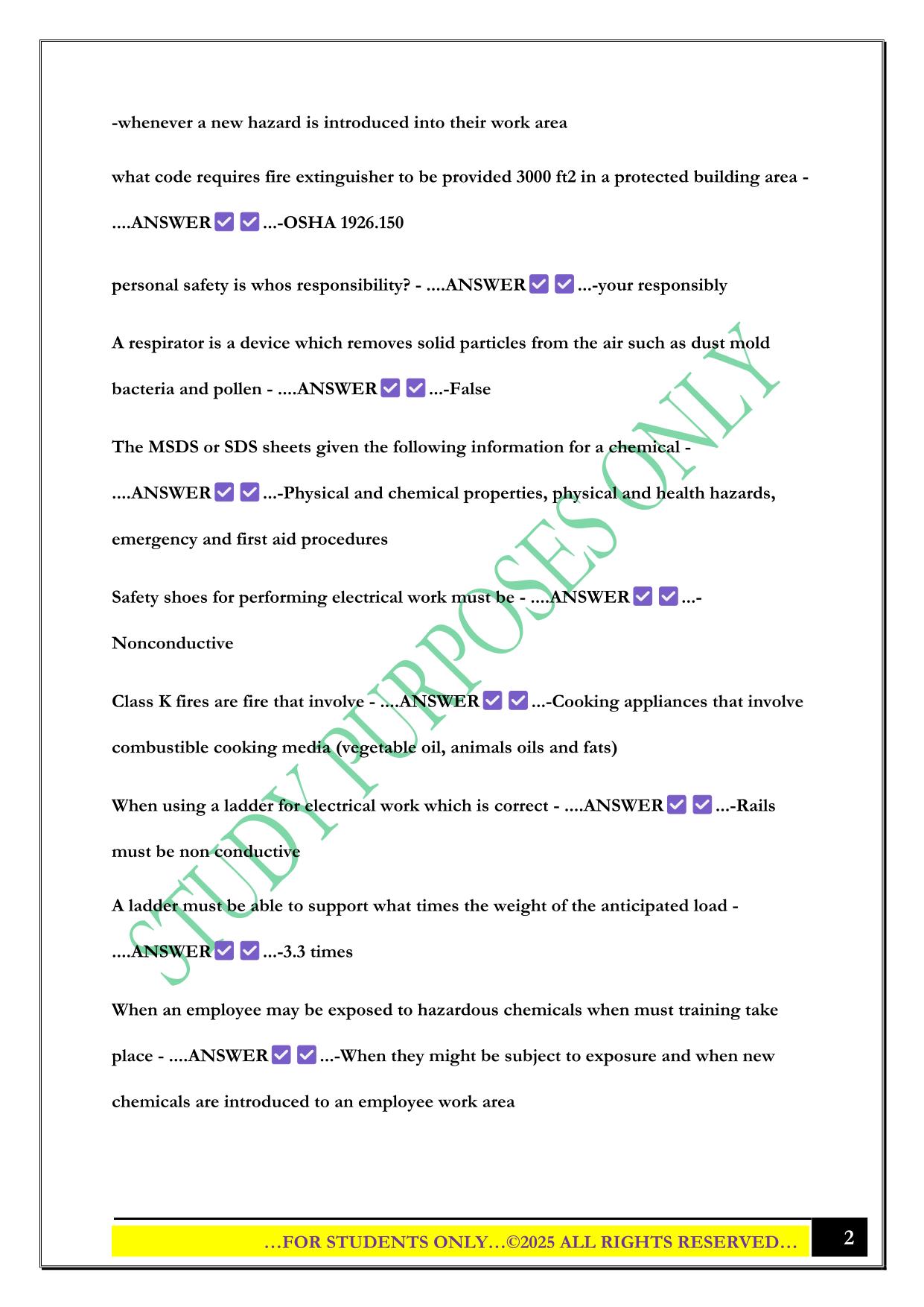 NICET Level 1 Fire Alarm Exam 2025 Questions and Answers