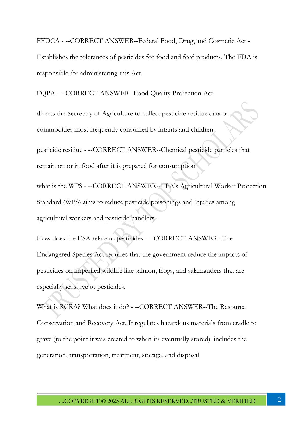 Iowa Commercial Pesticide Applicator Manual Exam 2025 Questions and Answers