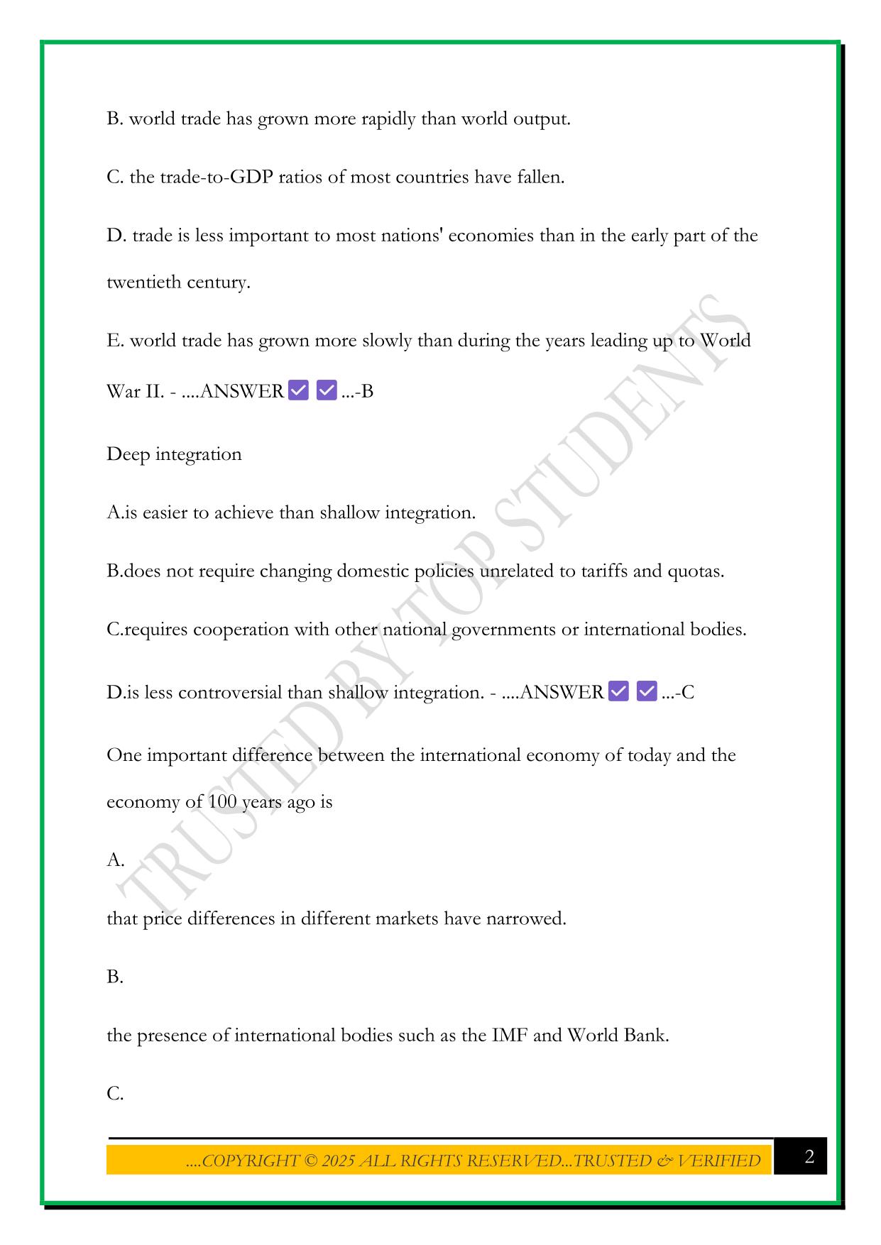 ECO 336 USM MIDTERM EXAM 2025 QUESTIONS AND ANSWERS