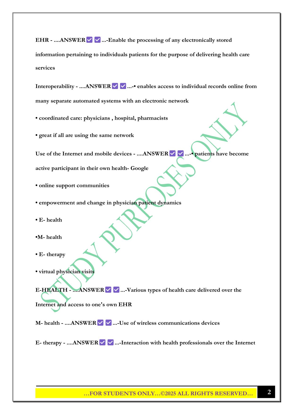 Healthcare system chapter 5 Exam 2025 Questions and Answers