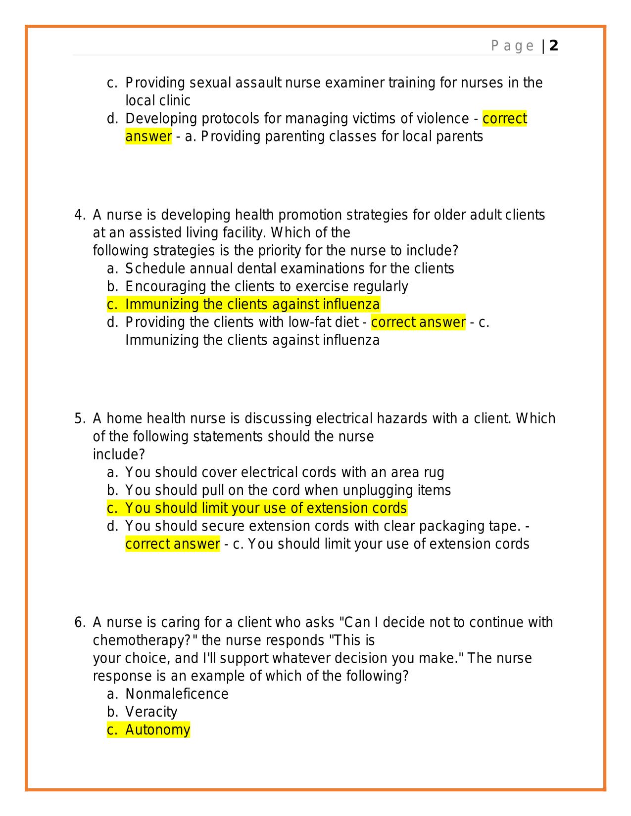 COMMUNITY HEALTH PROCTORED ATI EXAM 2025 QUESTIONS AND ANSWERS.