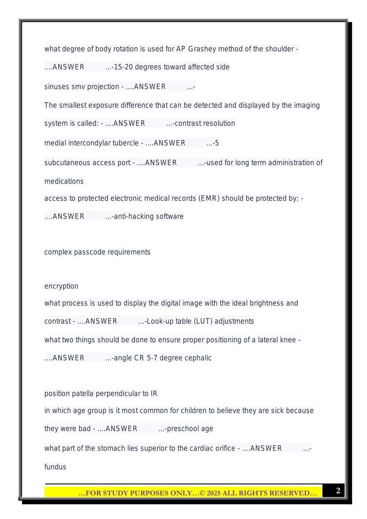 RTBC TEST REVIEW 2025 QUESTIONS AND ANSWERS