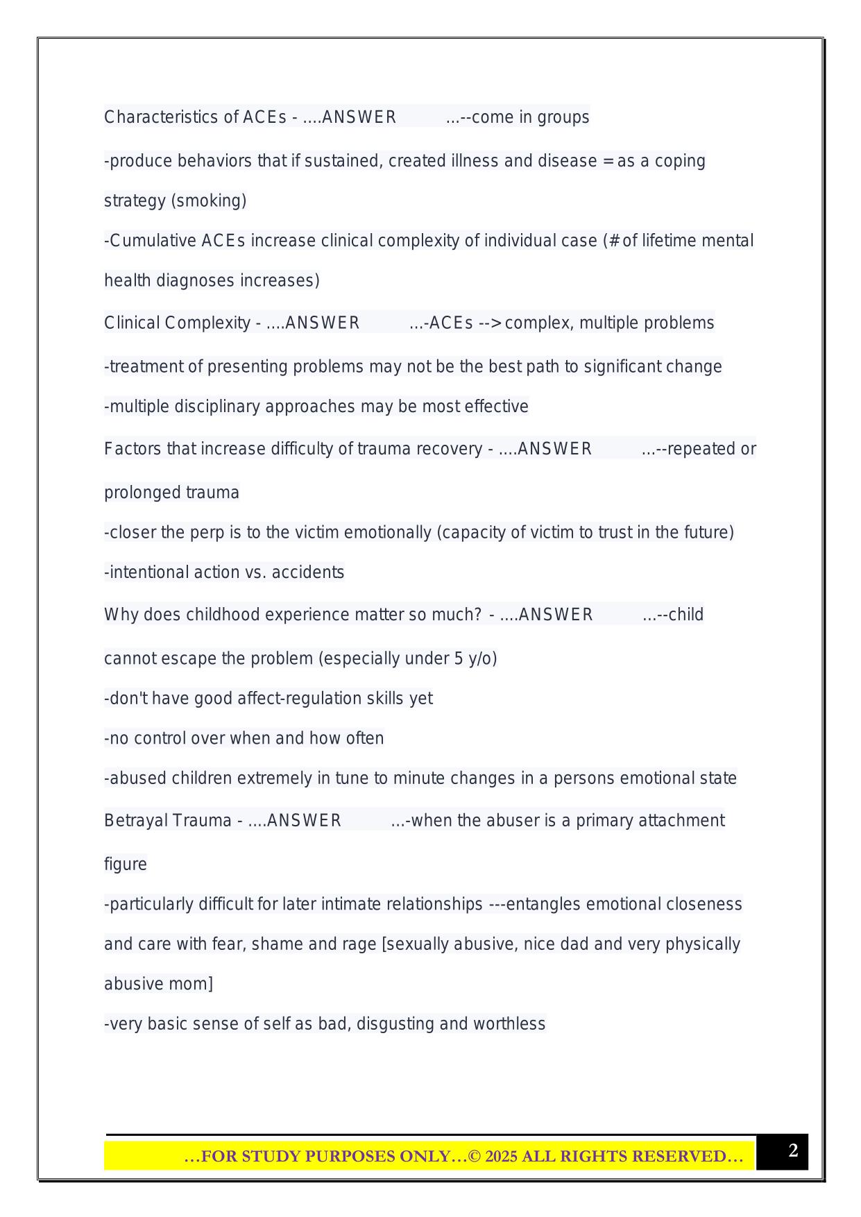 CTRI Study guide 2025 Questions and Answers