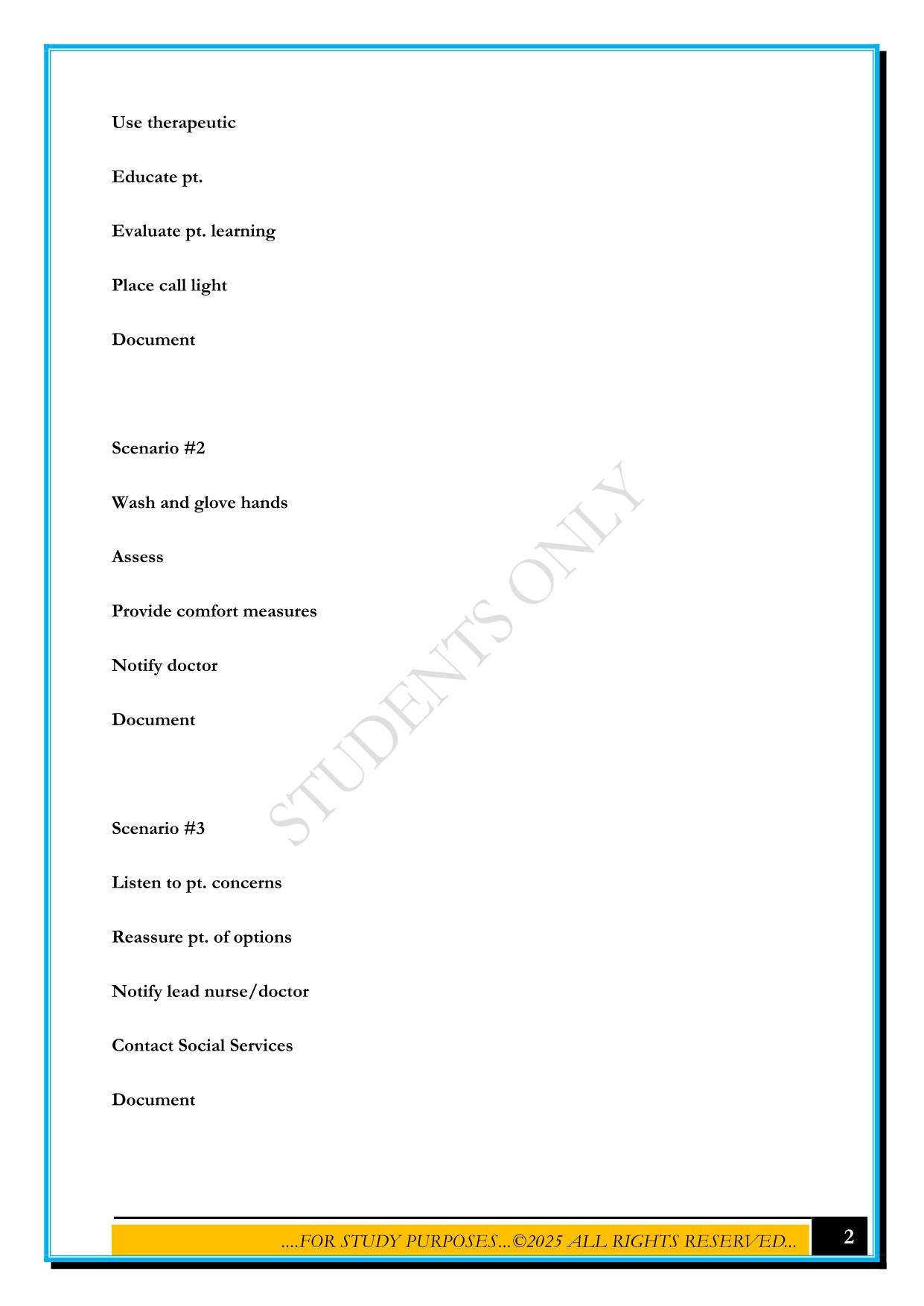 SWIFT RIVER MEDICAL-SURGICAL EXAM NEWEST VERSION PRACTICE EXAM QUESTIONS WITH CORRECT DETAILED ANSWER (A+ SOLUTION GUIDE)