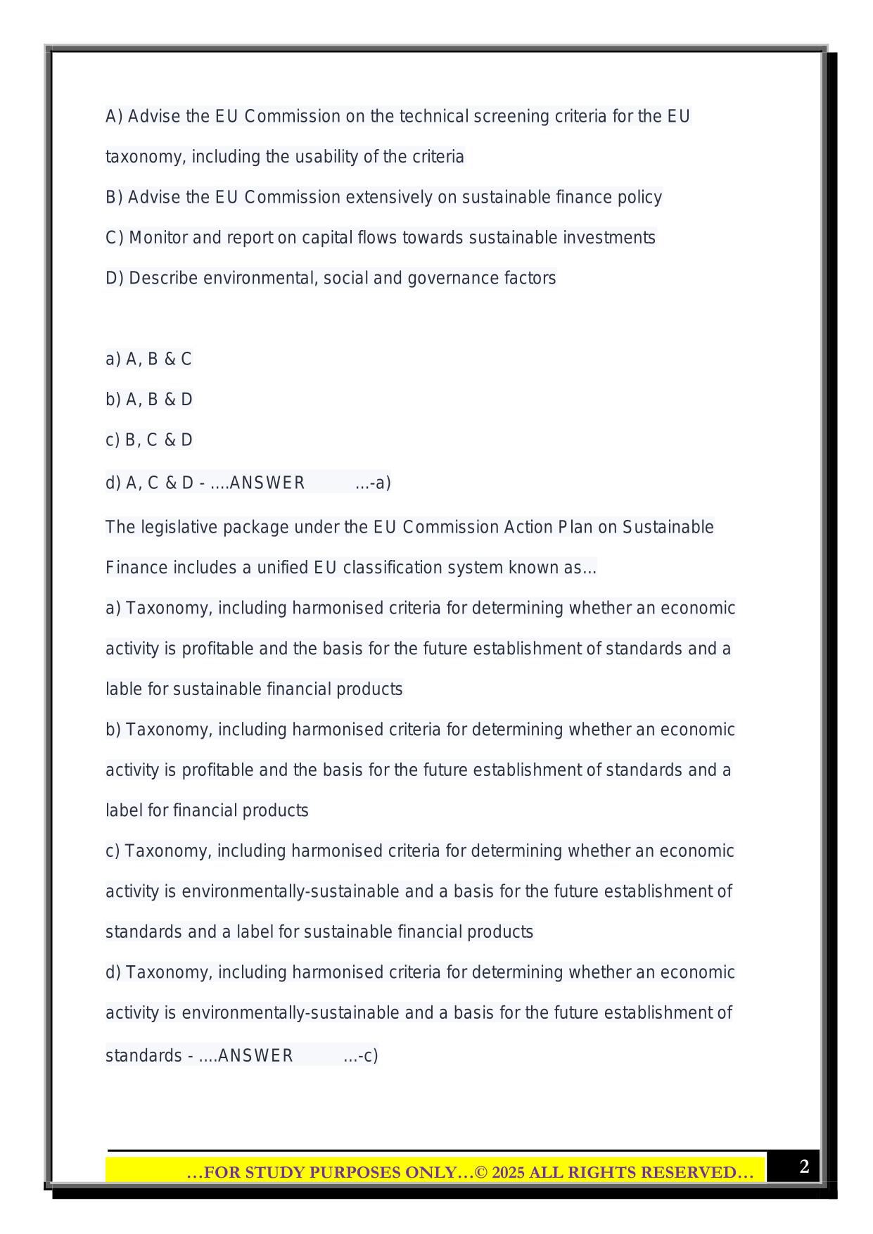CESGA Module 2 2025 Questions and Answers