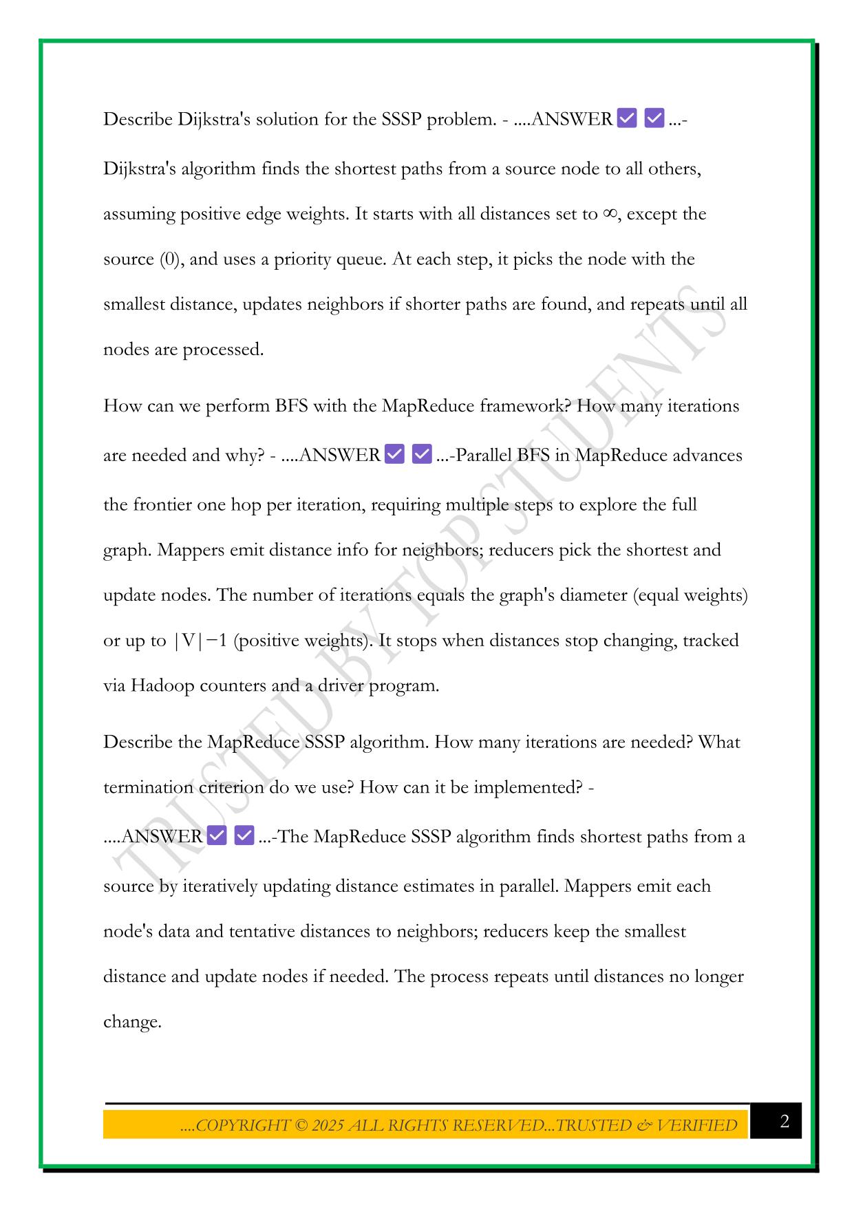 BIG DATA - CHAPTER 6 EXAM 2025 QUESTIONS AND ANSWERS