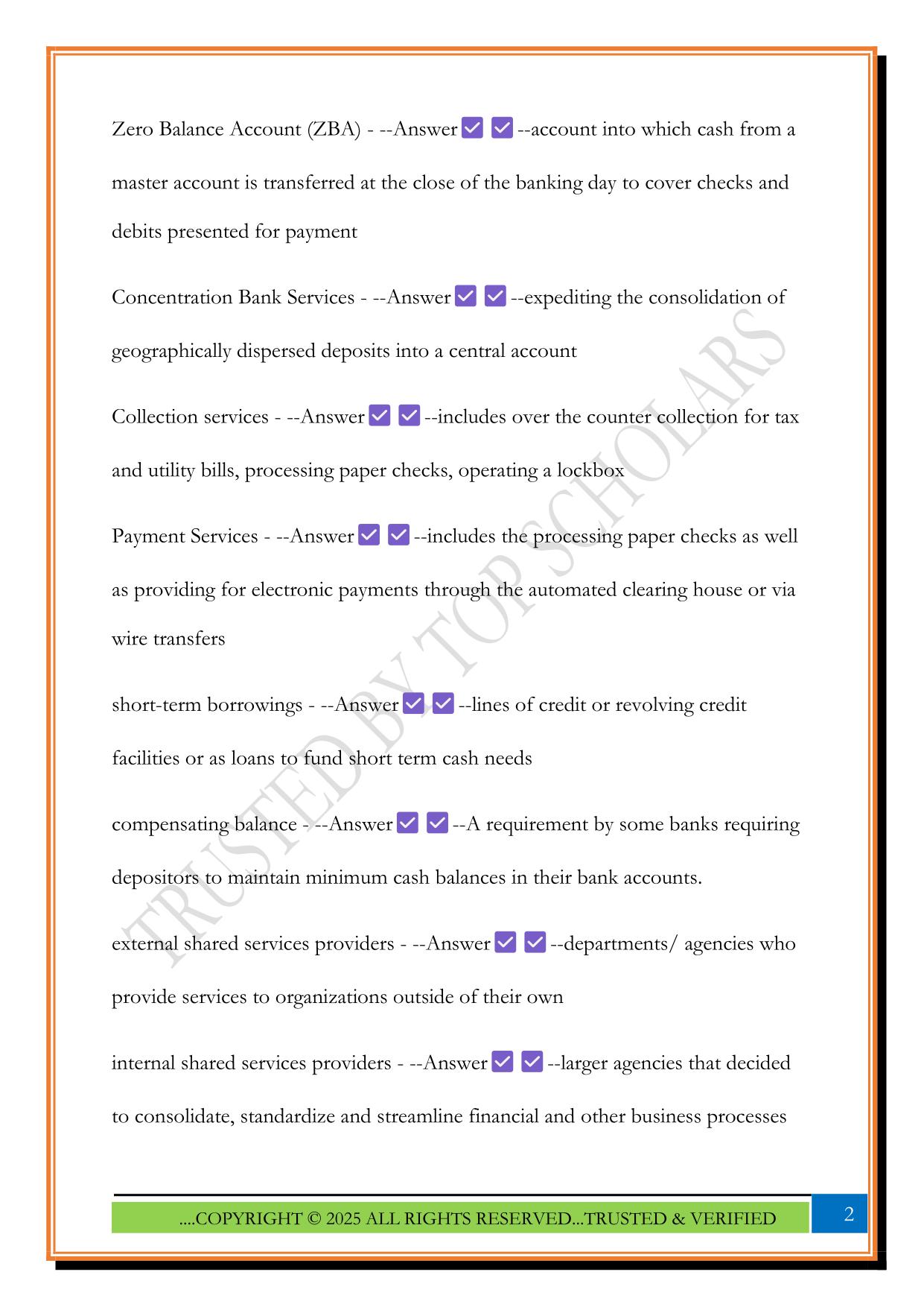 CGFM Exam 3 - Financial Management Functions Exam 2025 Questions and Answers
