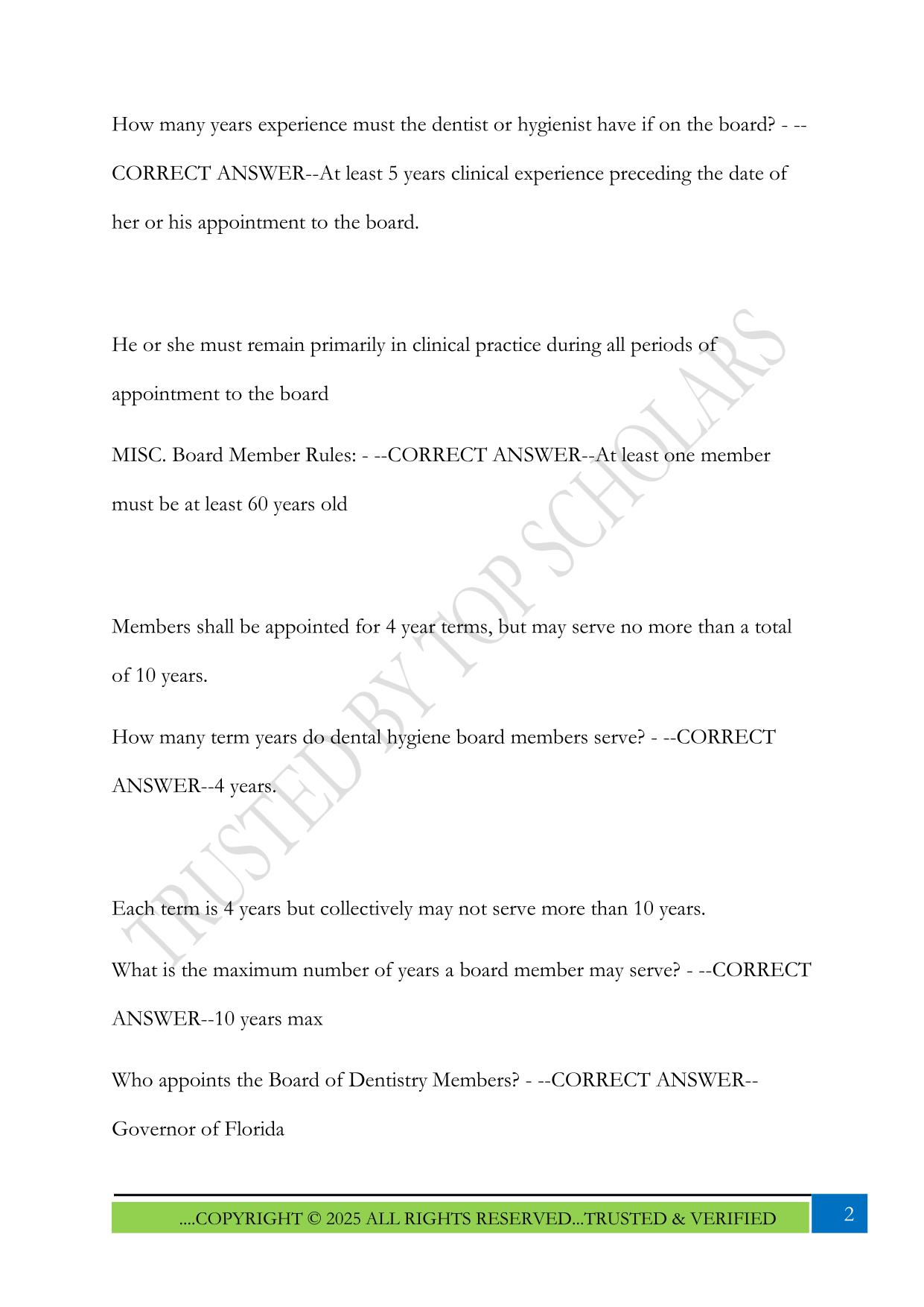 Florida Laws and Rules Exam 2025 Questions and Answers