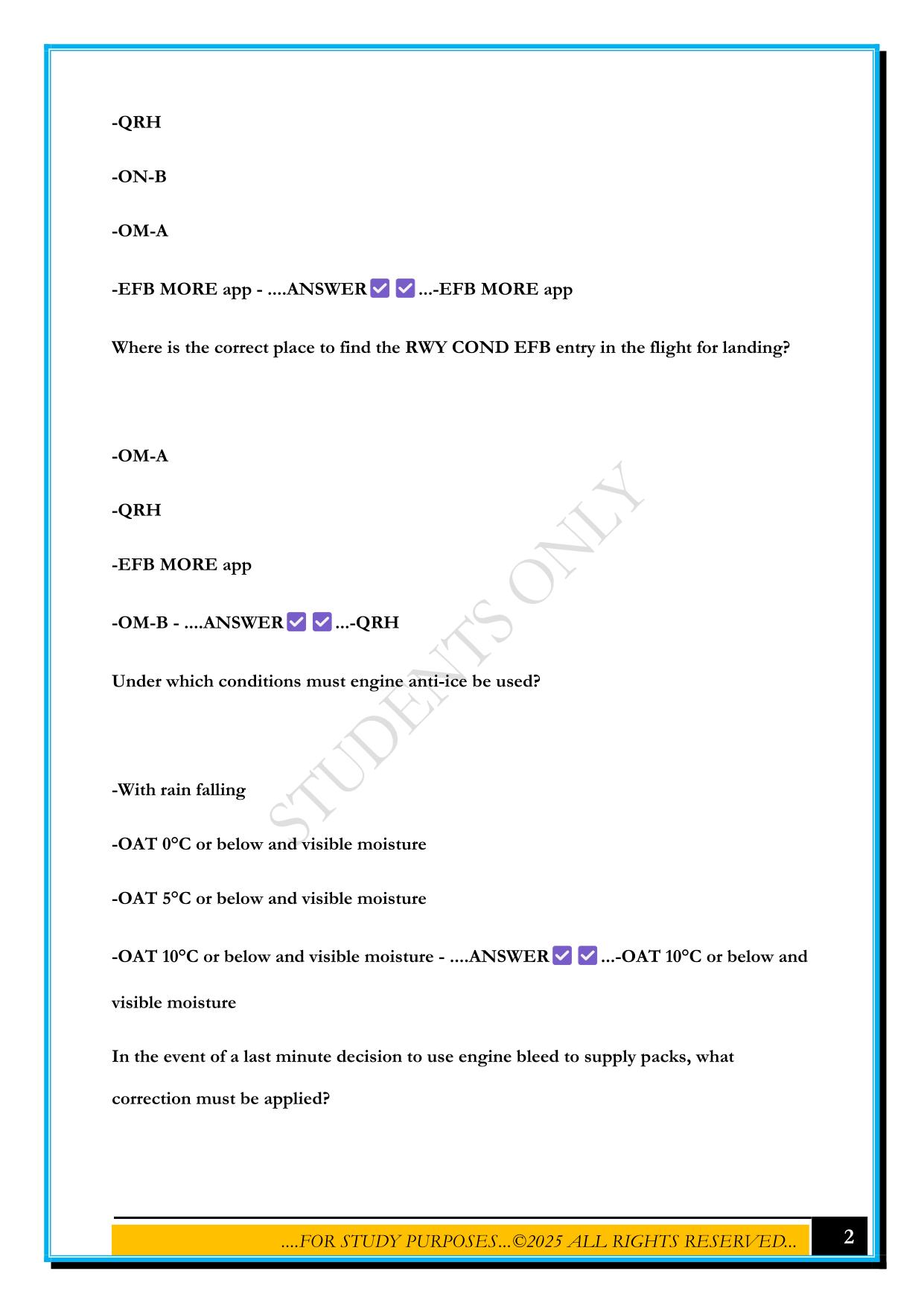 GROUND SCHOOL EXAM 2025 QUESTIONS AND ANSWERS