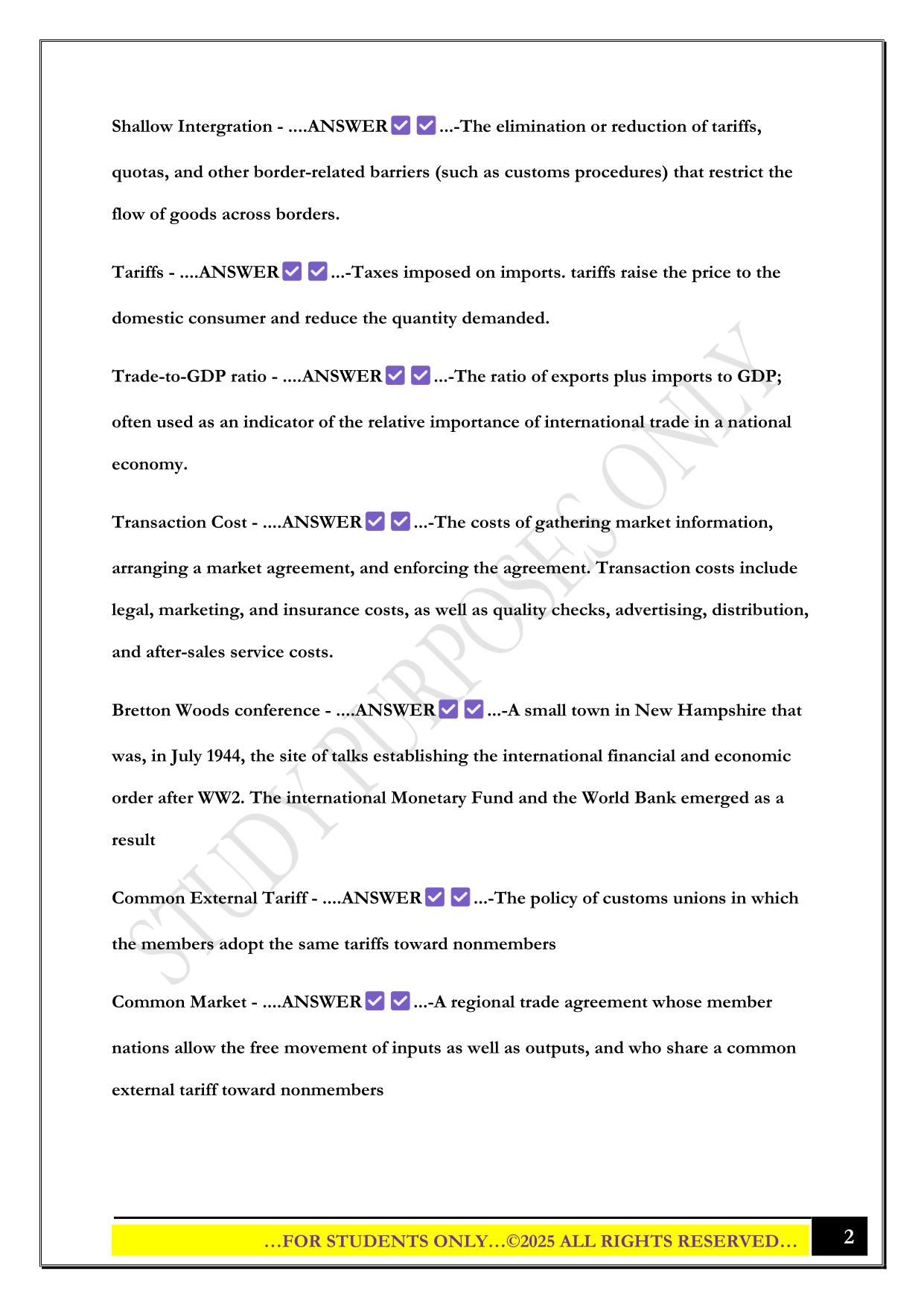 ECO 336 MIDTERM EXAM 2025 QUESTIONS AND ANSWERS