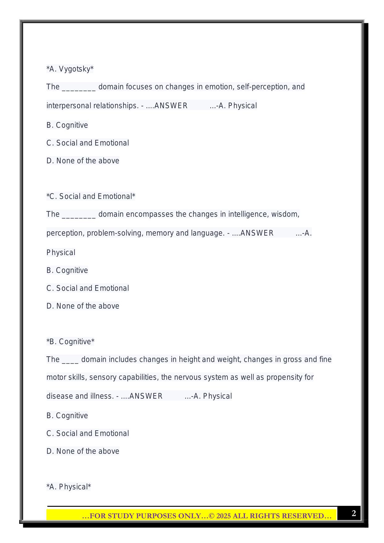 ELED - Chapter 1: TEST 2025 Questions and Answers