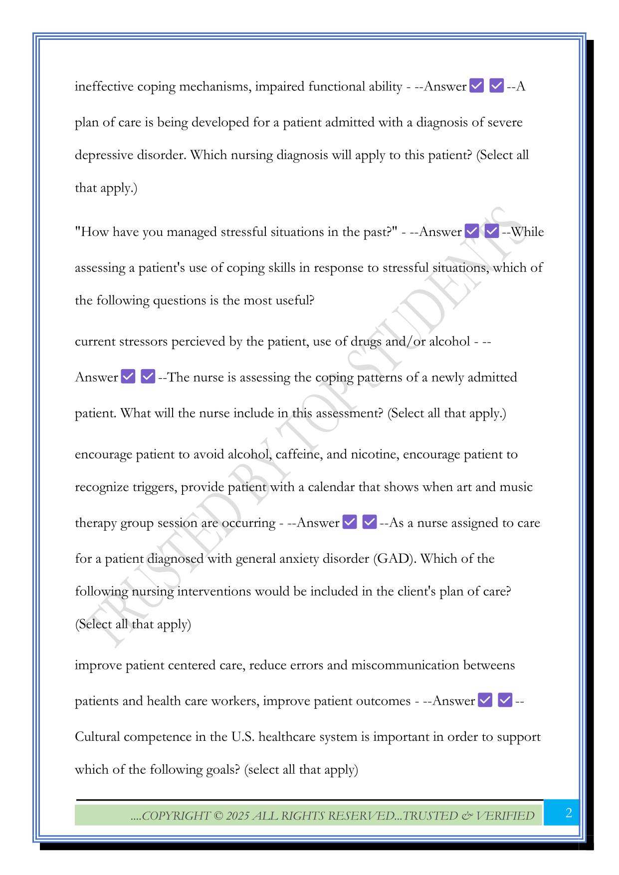 Patient Centered Care Exam 3 2025 Questions and Answers