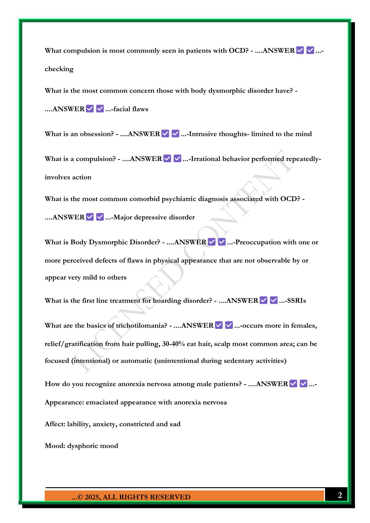 NURS661 EXAM 3 2025 QUESTIONS AND ANSWERS