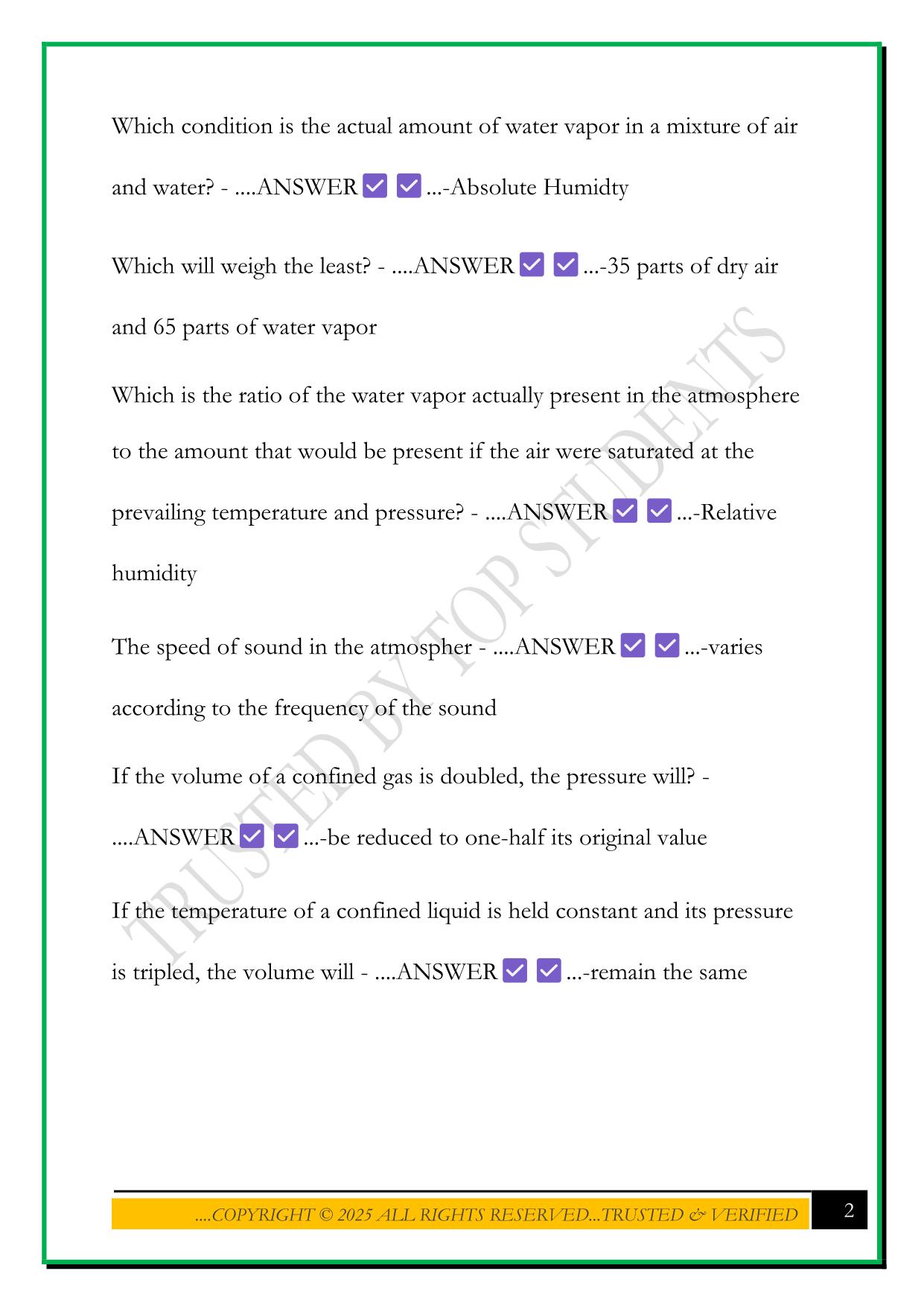 AVIATION GENERAL 1 - FINAL EXAM 2025 QUESTIONS AND ANSWERS