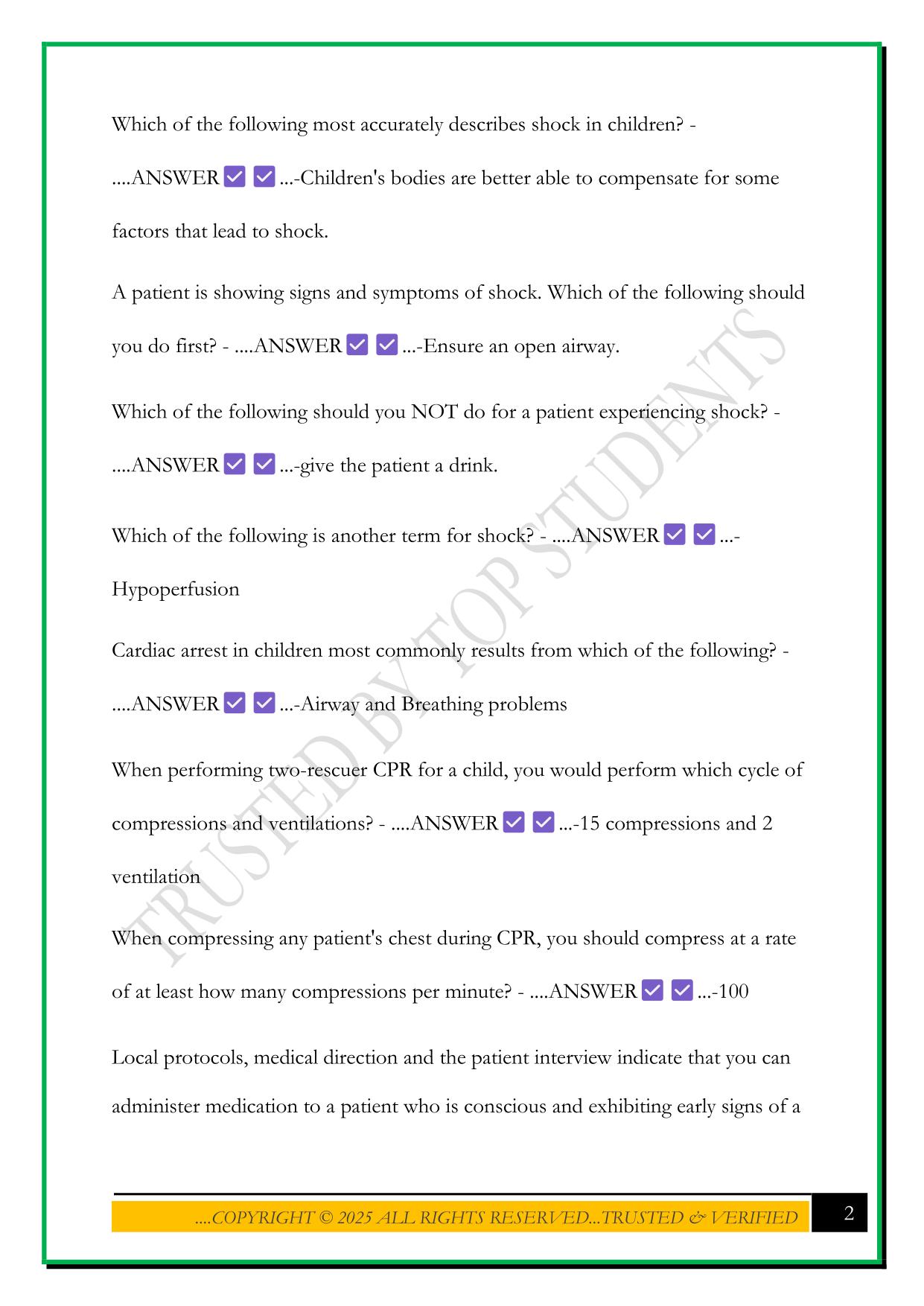 RED CROSS EMR FINAL REVIEW 2025 QUESTIONS AND ANSWERS