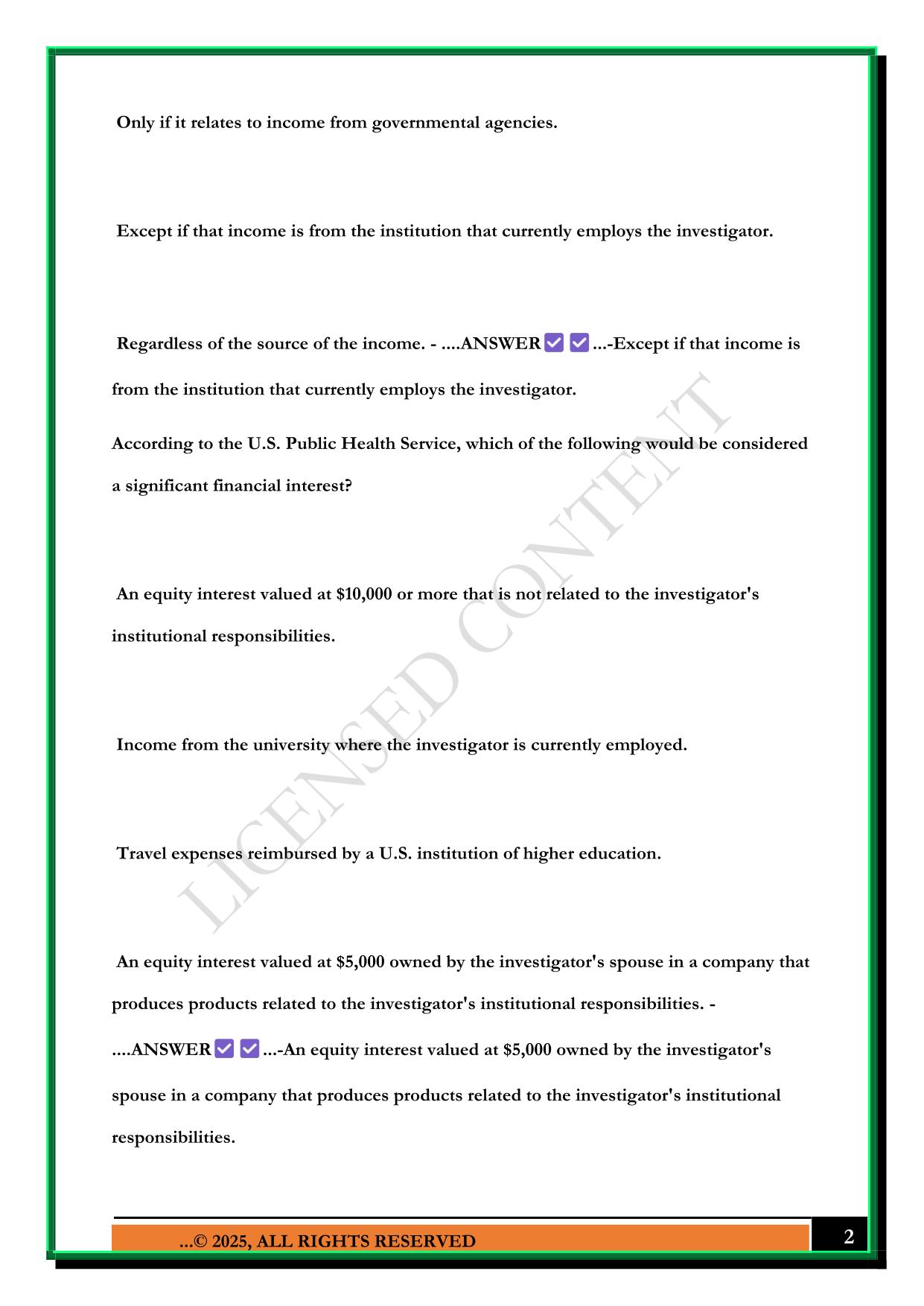 CITI TRAINING EXAM 2025 QUESTIONS AND ANSWERS