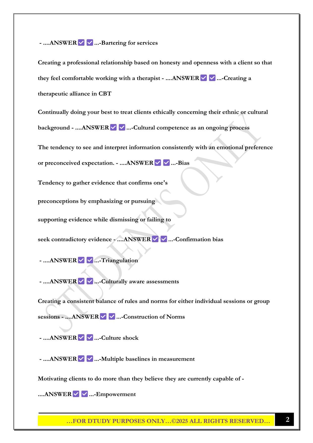 MSW COMP EXAM 2025 QUESTIONS AND ANSWERS