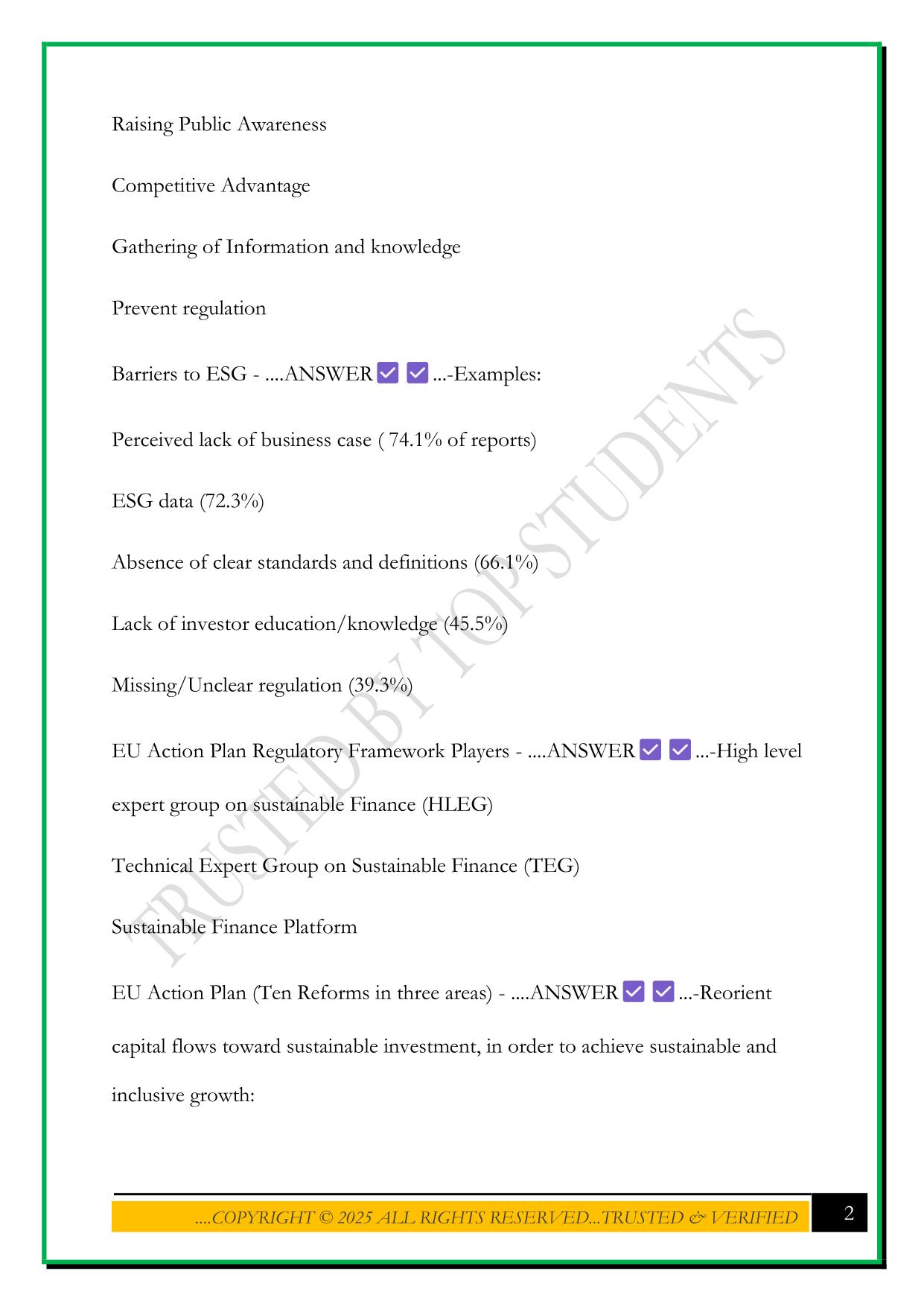 CESGA EXAM 2025 QUESTIONS AND ANSWERS