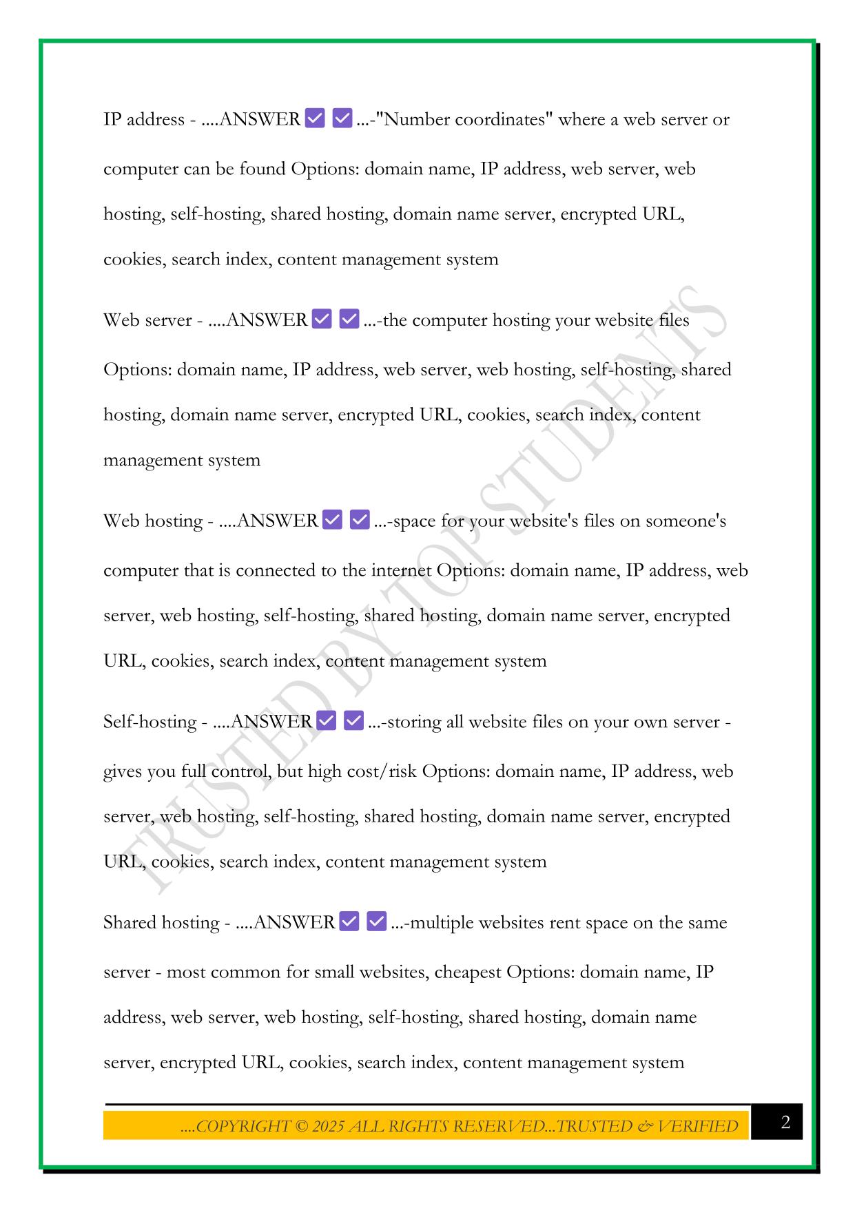 DIGITAL & SOCIAL MEDIA MARKETING MIDTERM EXAM 2025 QUESTIONS AND ANSWERS
