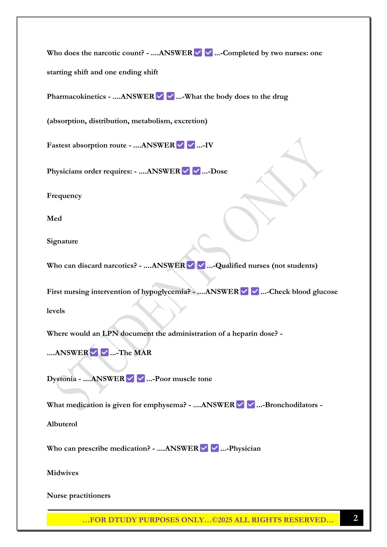 PN 2005 FINAL EXAM 2025 QUESTIONS AND ANSWERS